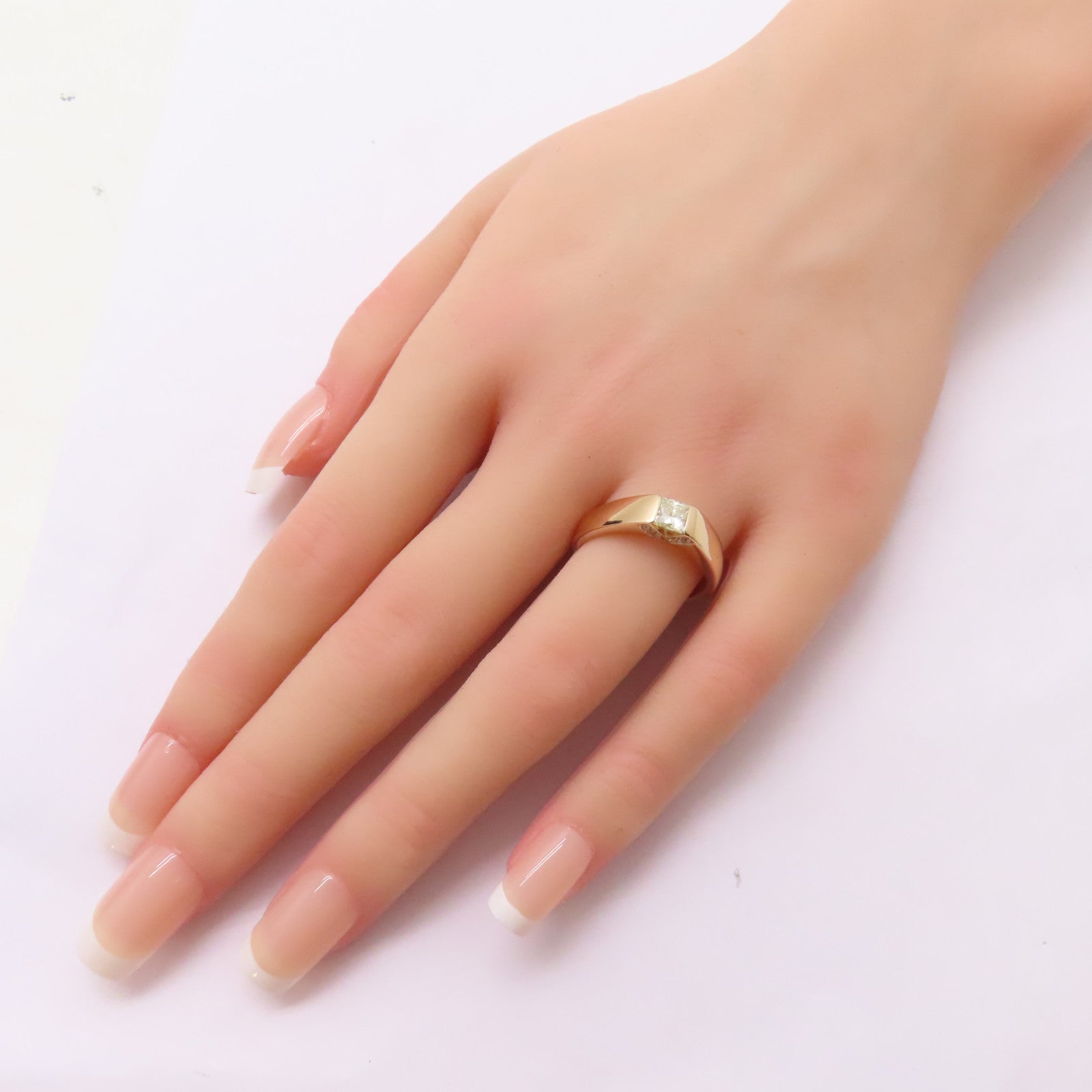 JEWELRY 【激減優惠】18K玫瑰金Diamond Ring 0.534ct/0.10ct鑽石戒指US#7.5