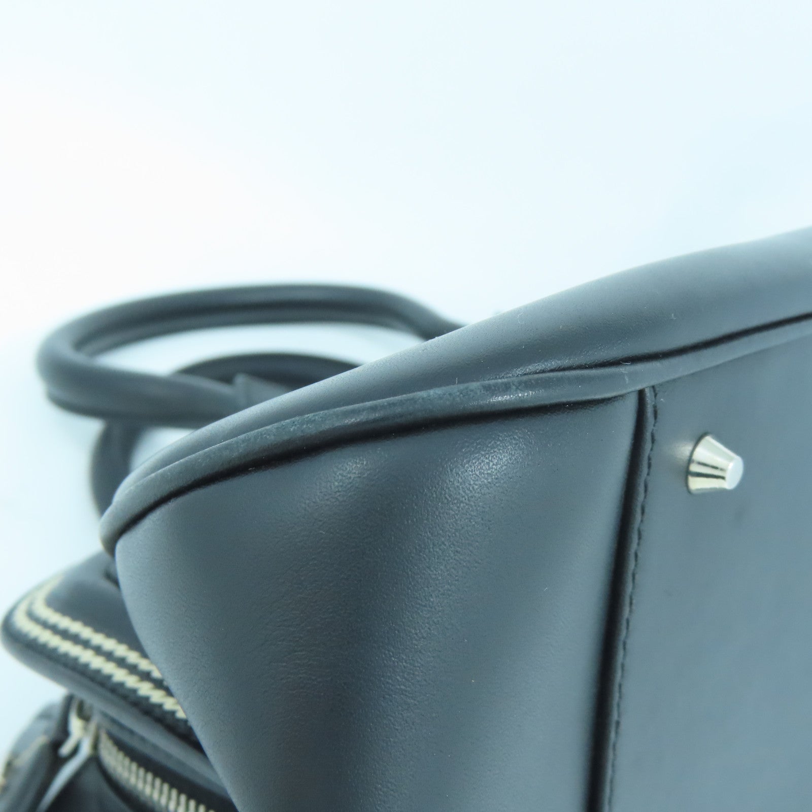 Dior 牛皮皮革Hand Bag銀扣手挽袋黑色