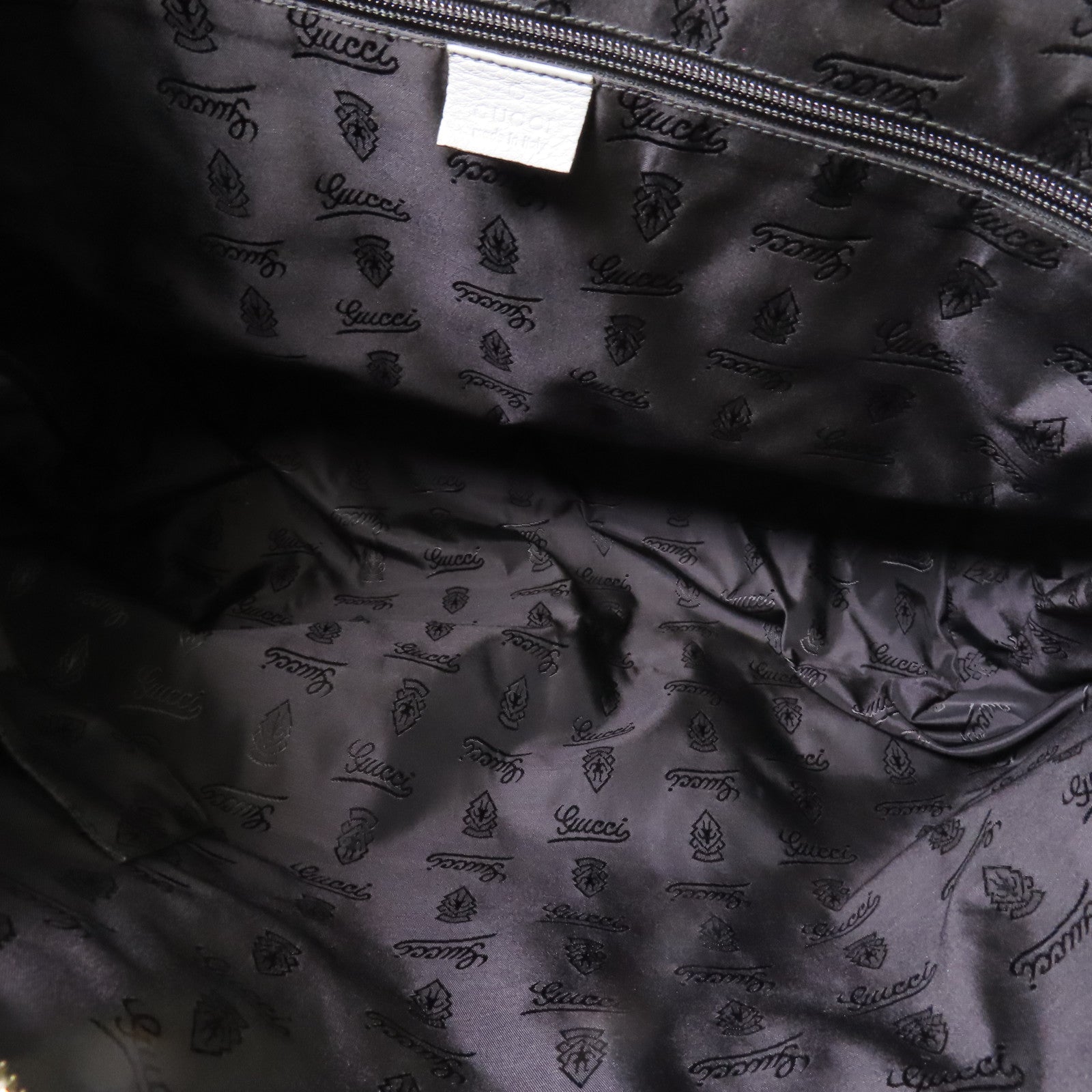 GUCCI GG GHW Tote Bag 201482 Calfskin Leather Gray