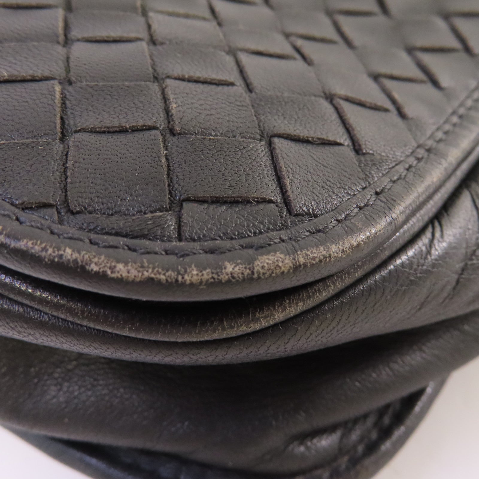 BOTTEGA VENETA 【激減優惠】織紋皮革Shoulder Bag肩背袋黑色