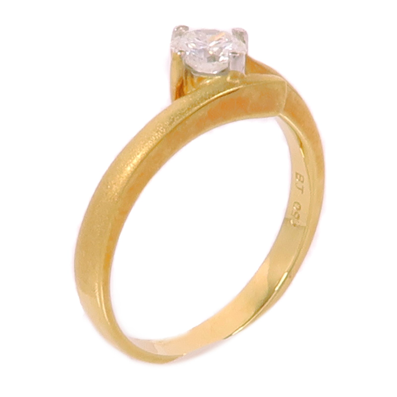 JEWELRY 【激減優惠】18K黃金Diamond Ring鑽石戒指US#5.5