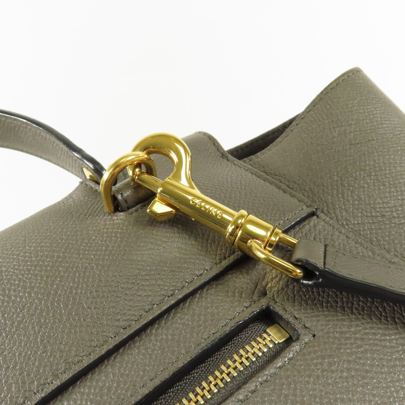 CELINE 牛皮皮革Mini Belt Bag金扣手挽肩背兩用袋
