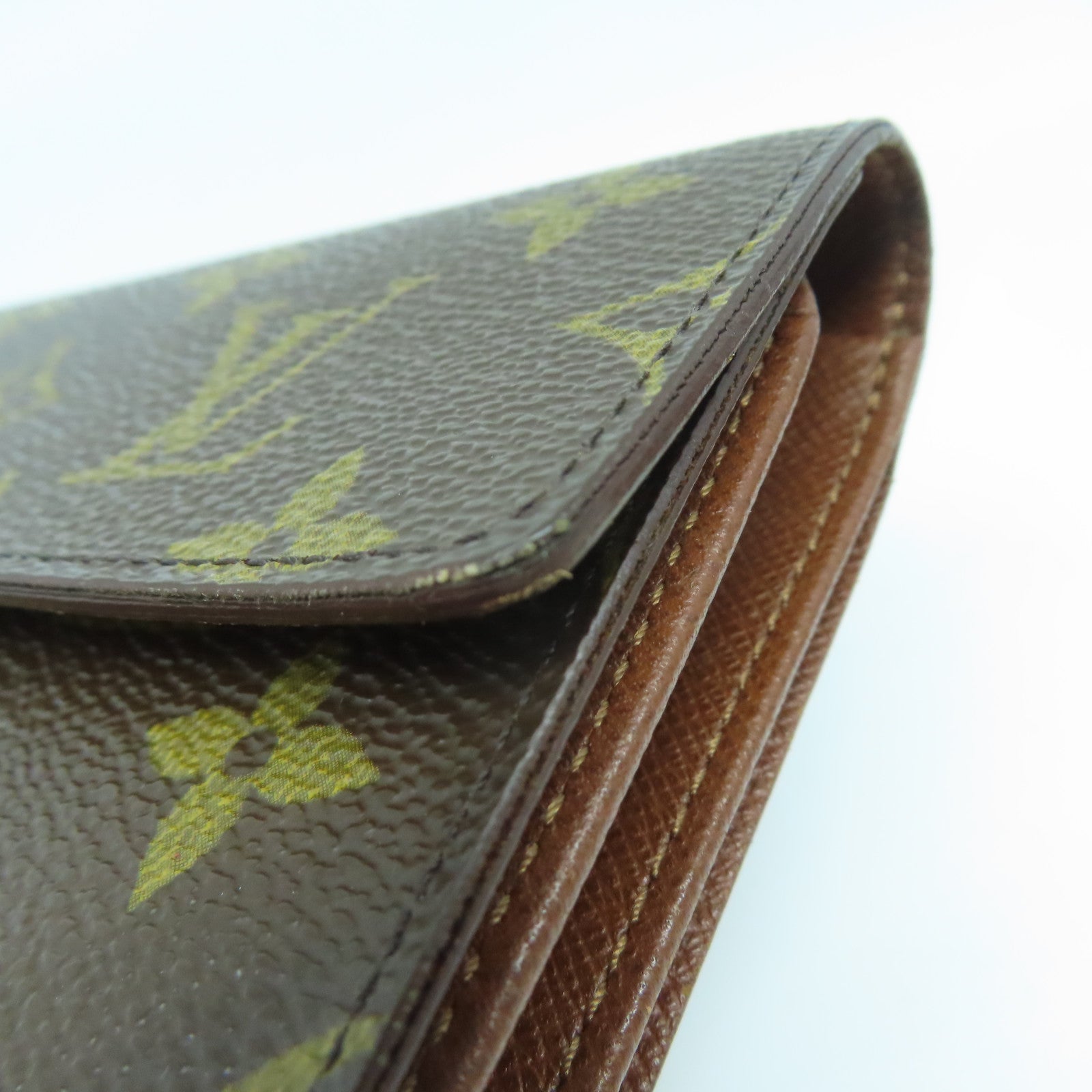 LOUIS VUITTON Monogram Porte-tresor Etui Papiers金扣錢包啡色