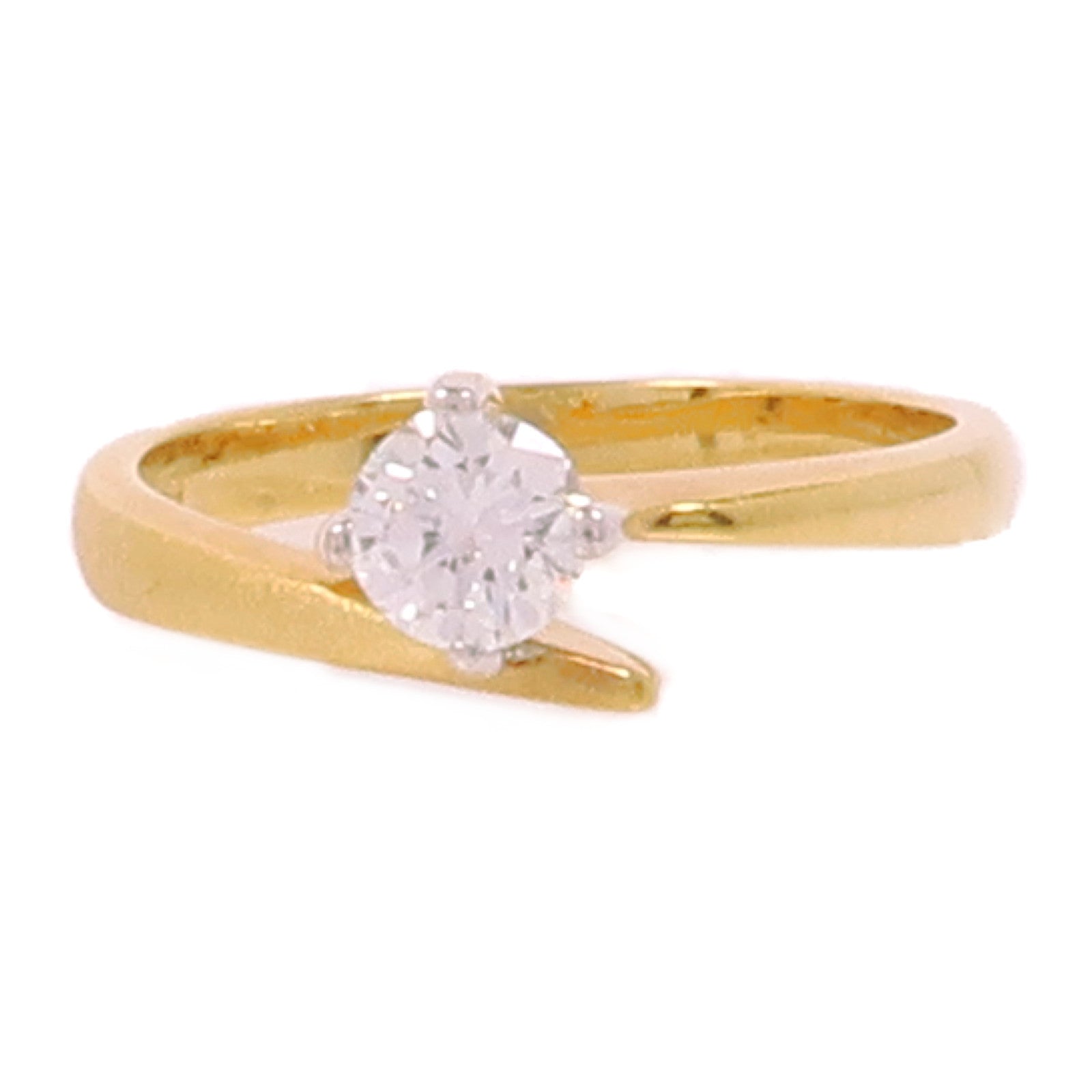 JEWELRY 【激減優惠】18K黃金Diamond Ring鑽石戒指US#5.5