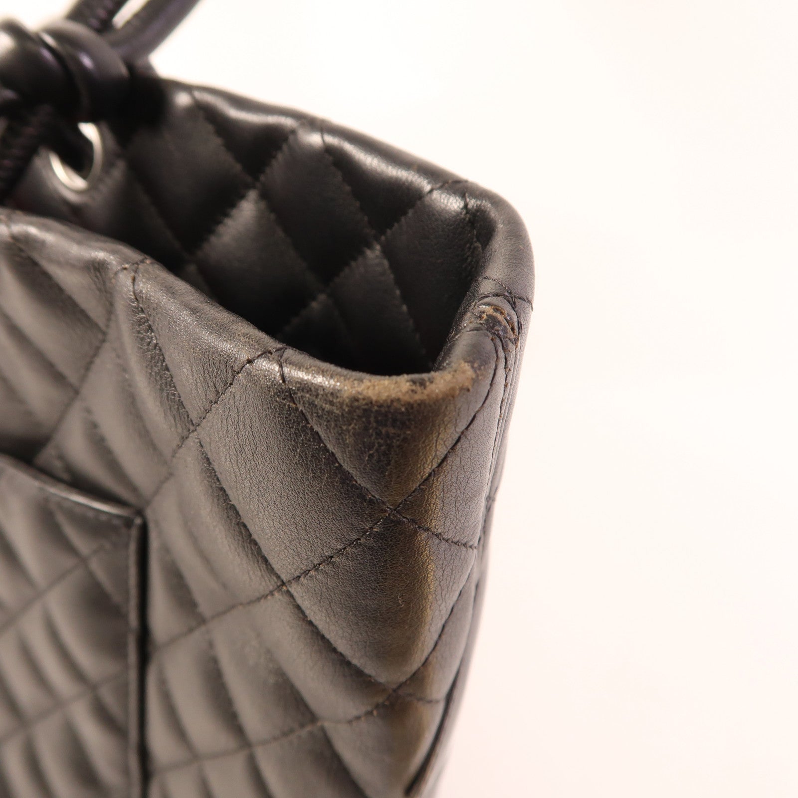 CHANEL 牛皮皮革Cambon Tote Bag銀扣手挽袋