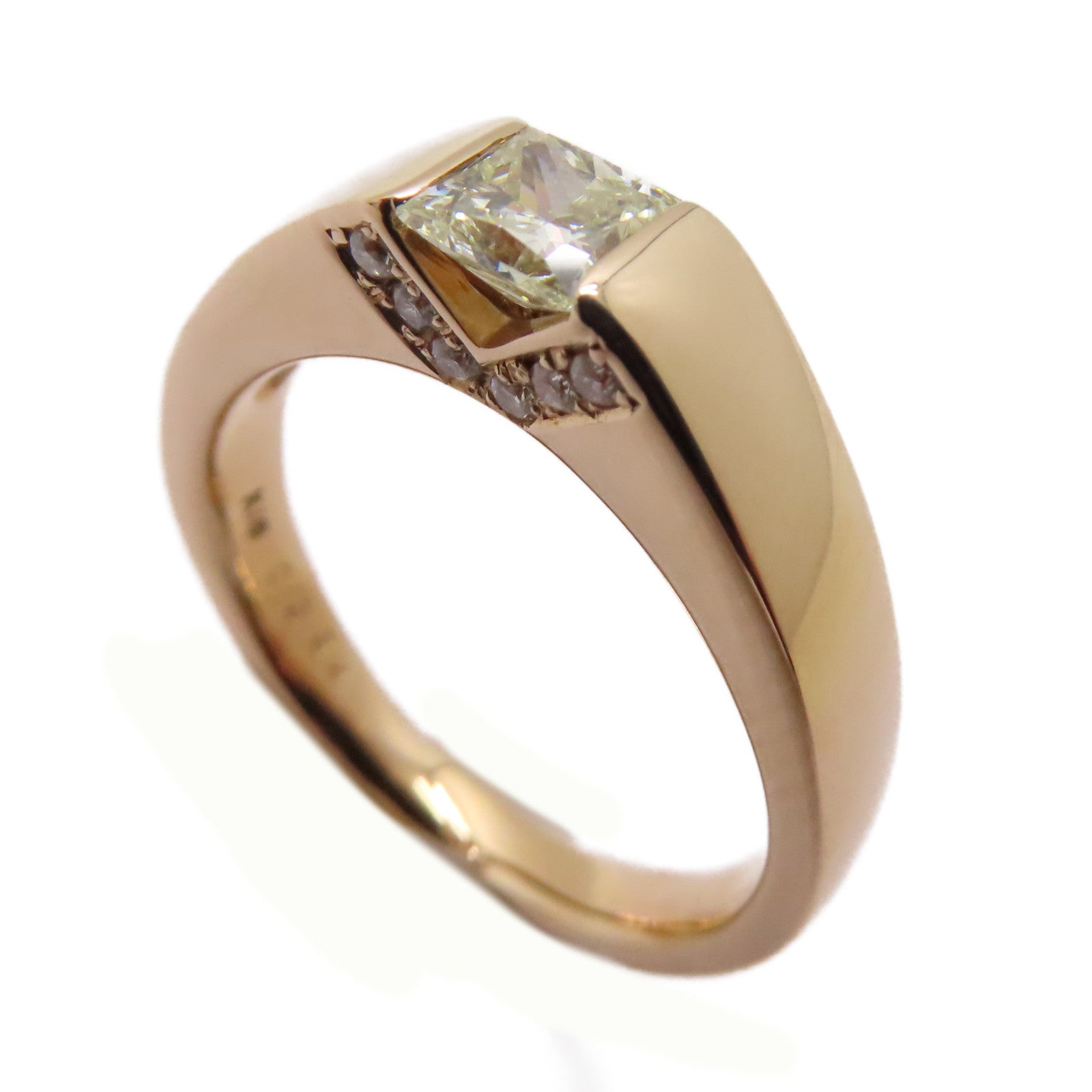 JEWELRY 【激減優惠】18K玫瑰金Diamond Ring 0.534ct/0.10ct鑽石戒指US#7.5
