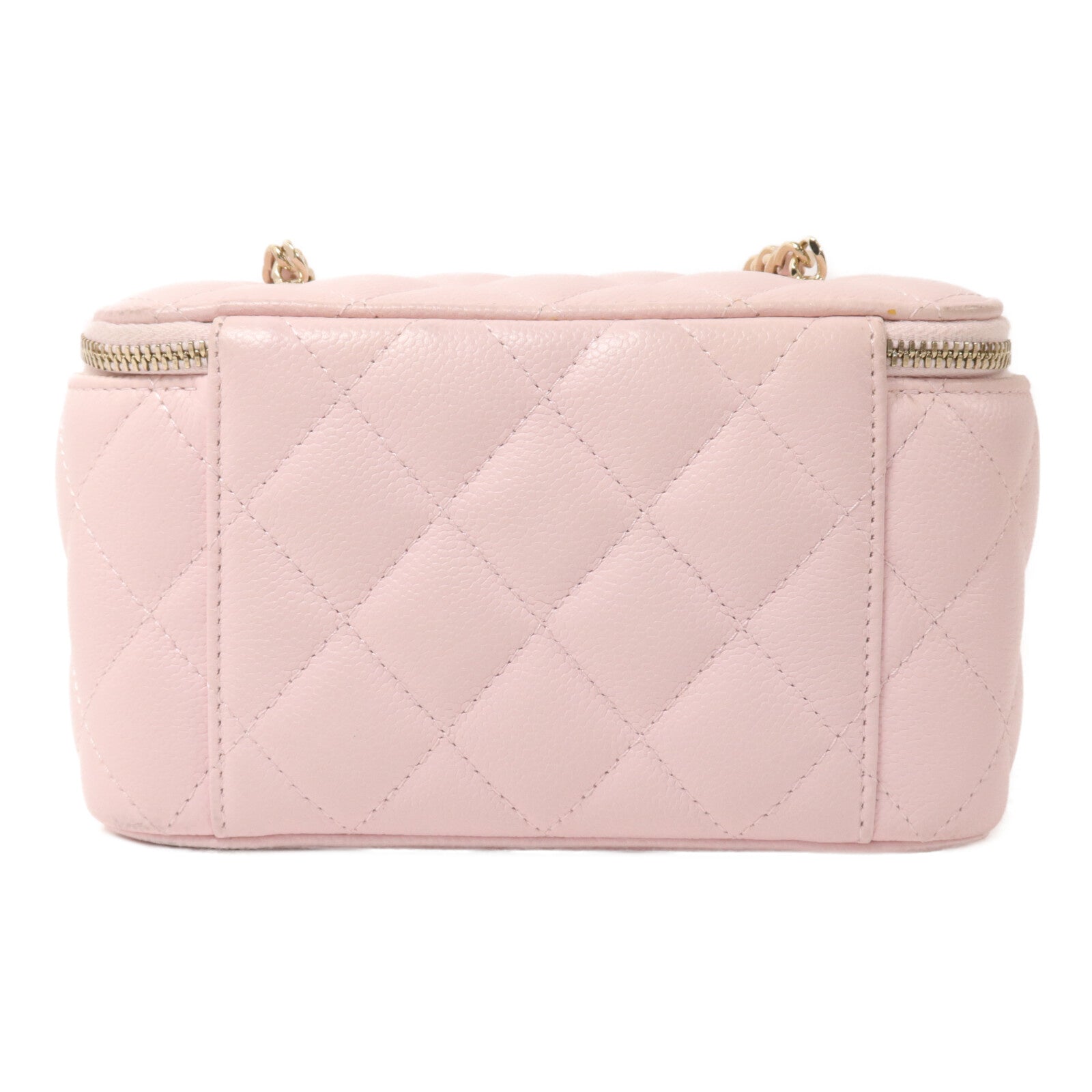 CHANEL 牛皮皮革Vanity Case鏈帶肩背袋