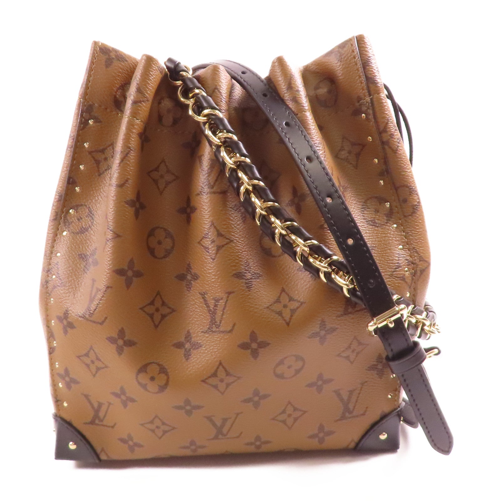 LOUIS VUITTON Monogram Reverse Noe Trunk PM手挽肩背兩用袋