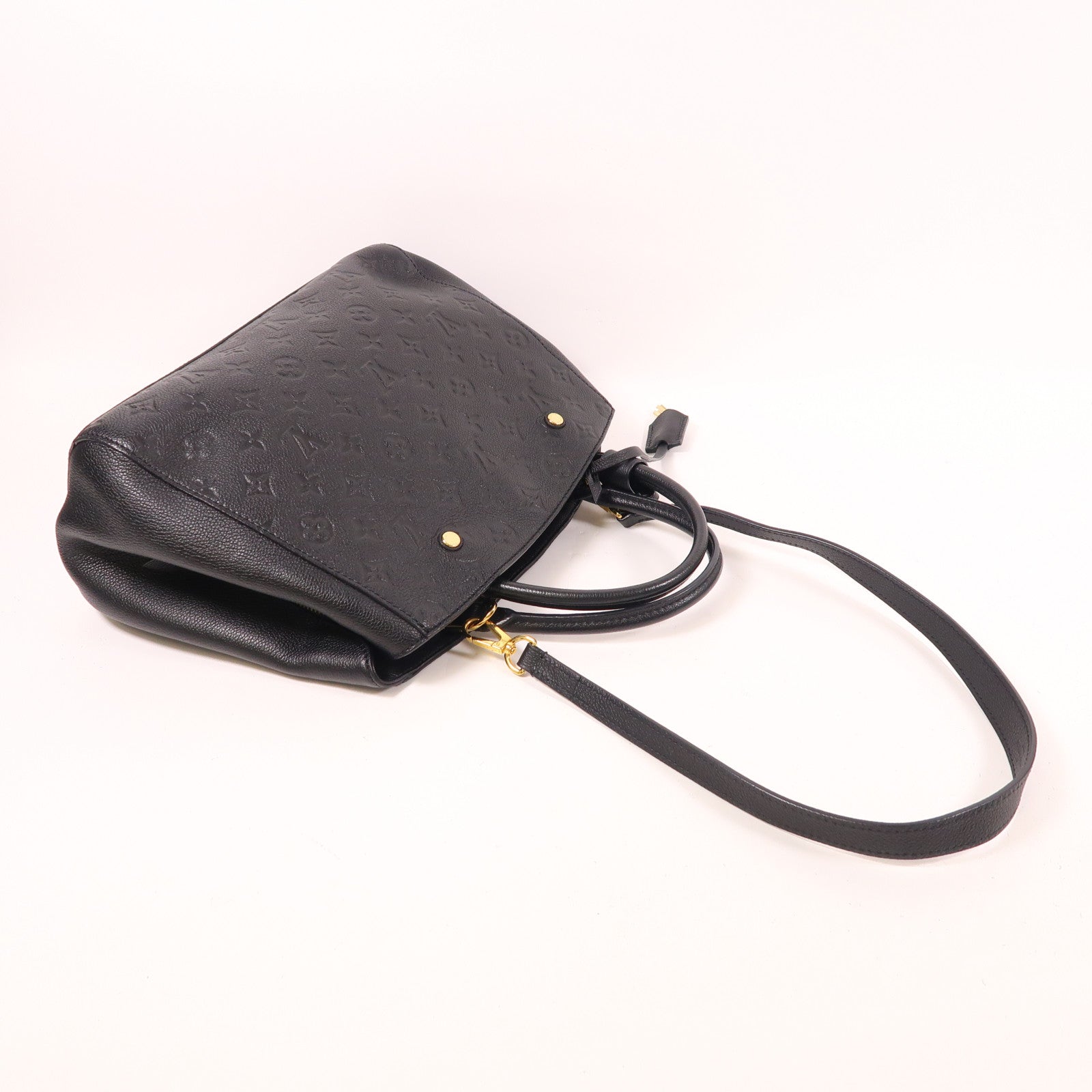 LOUIS VUITTON Monogram Empreinte Montaigne MM手挽肩背兩用袋