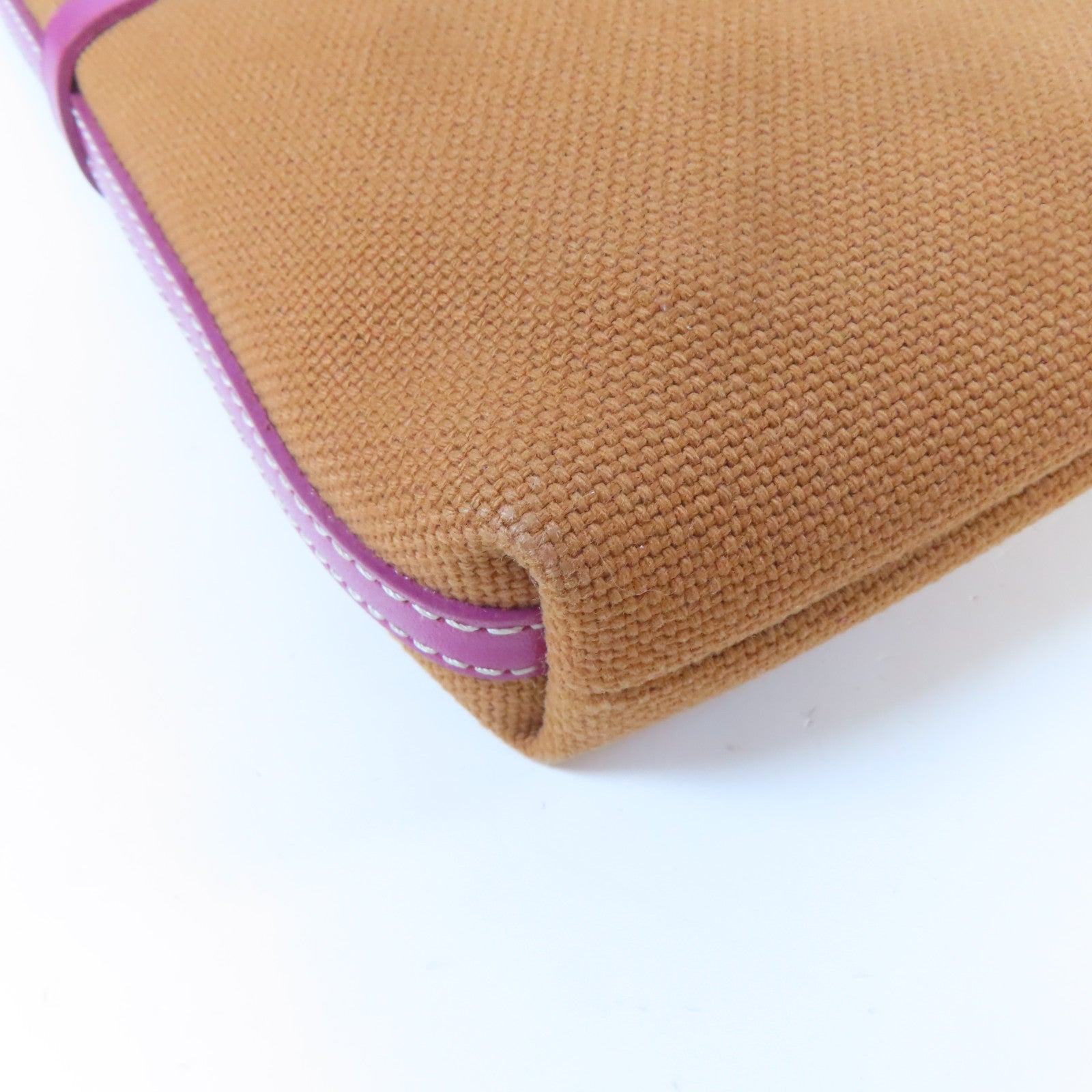 BURBERRY 帆布Shoulder Bag銀扣肩背袋啡色/紫色