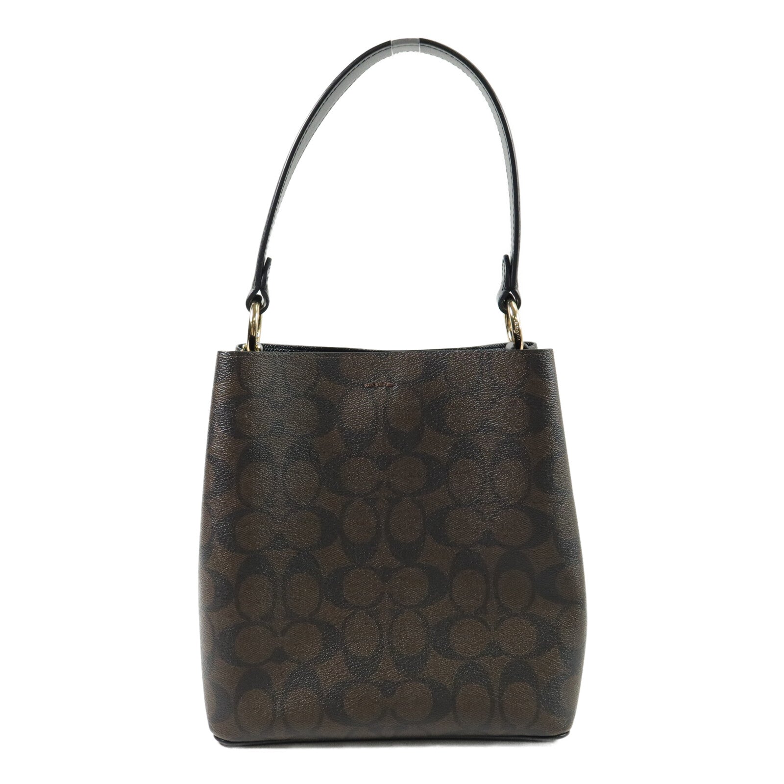 COACH 塗層帆布Town Bucket Small手挽肩背兩用袋