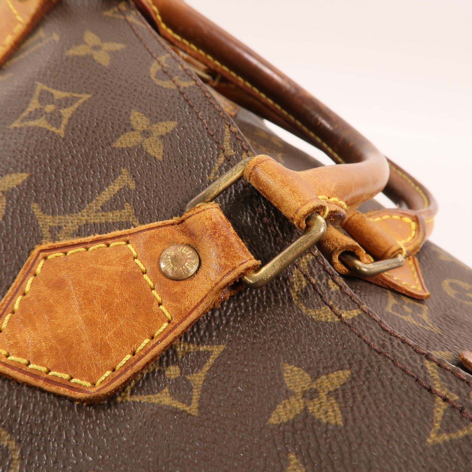 LOUIS VUITTON Monogram Speedy 35金扣手挽袋