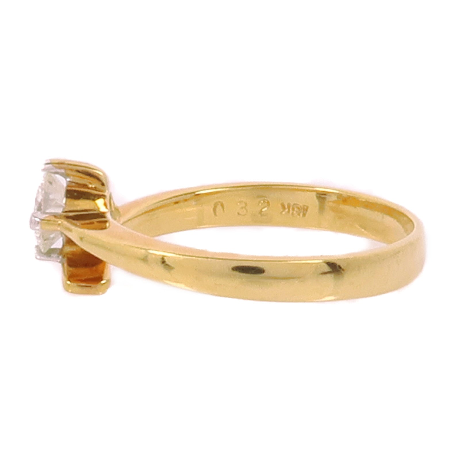 JEWELRY 【激減優惠】18K黃金Diamond Ring鑽石戒指US#5.5