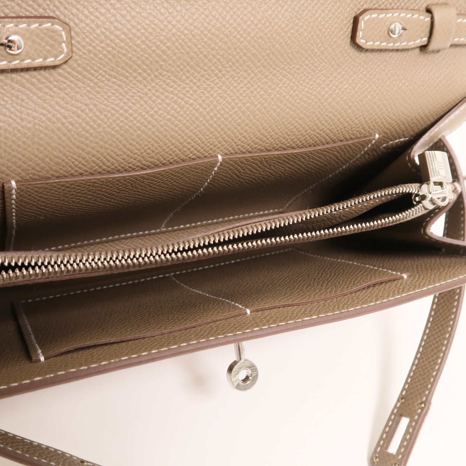 HERMES Epsom皮革Kelly To Go肩背袋Etoupe