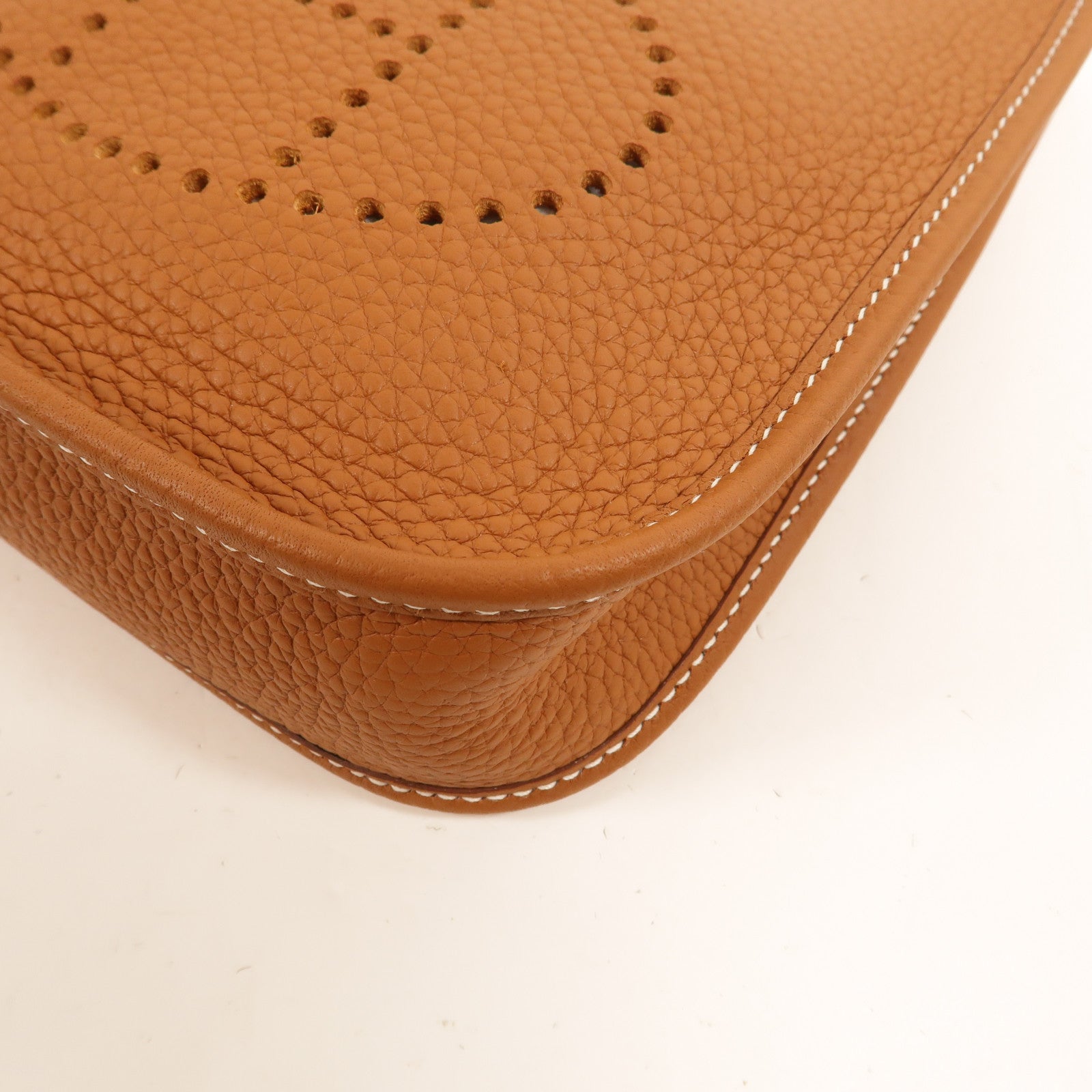 HERMES Clemence皮革Evelyne TPM肩背袋Gold