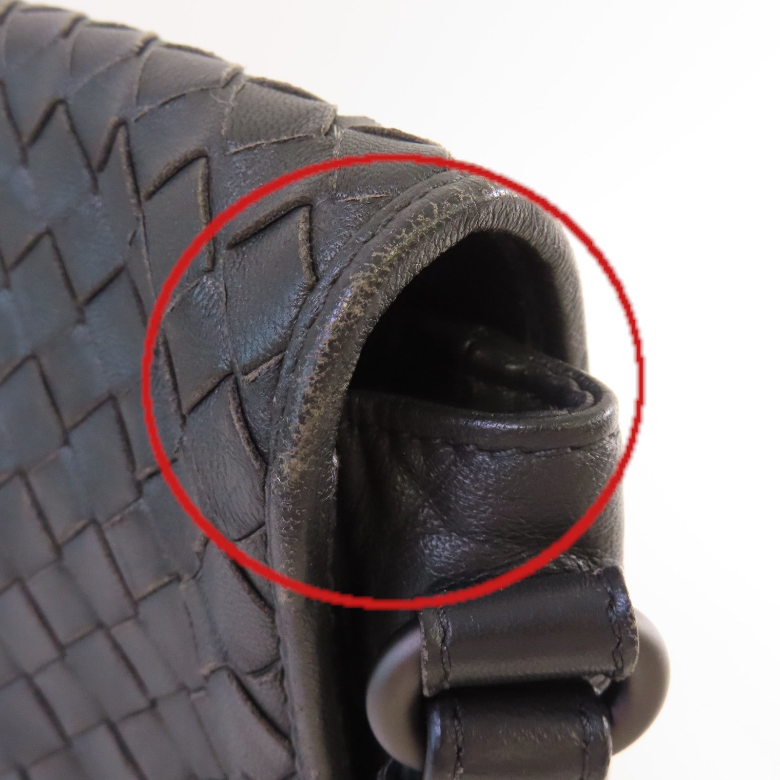 BOTTEGA VENETA 【激減優惠】織紋皮革Shoulder Bag肩背袋黑色