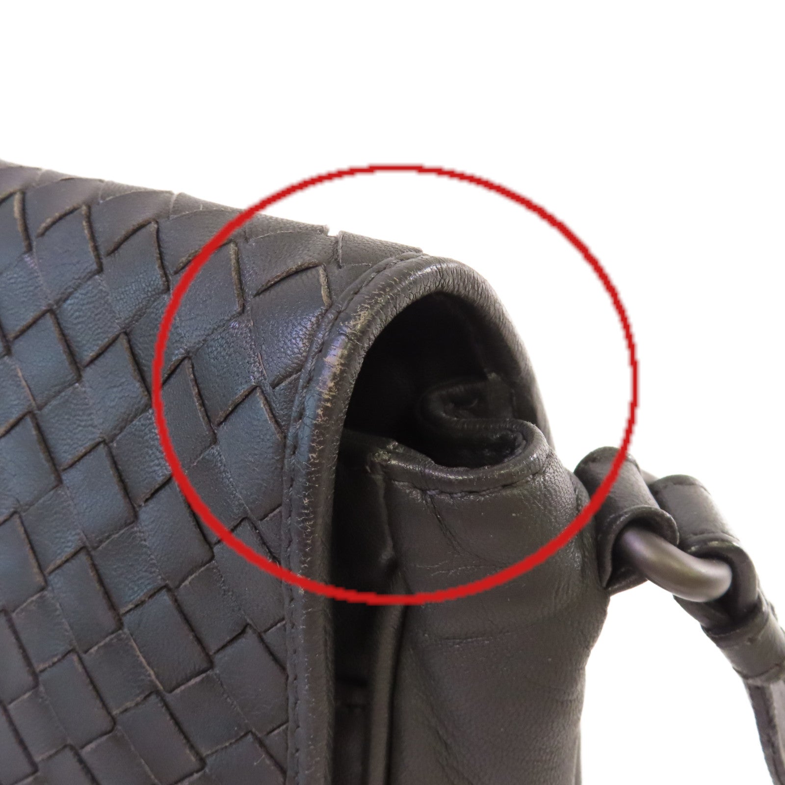 BOTTEGA VENETA 【激減優惠】織紋皮革Shoulder Bag肩背袋黑色