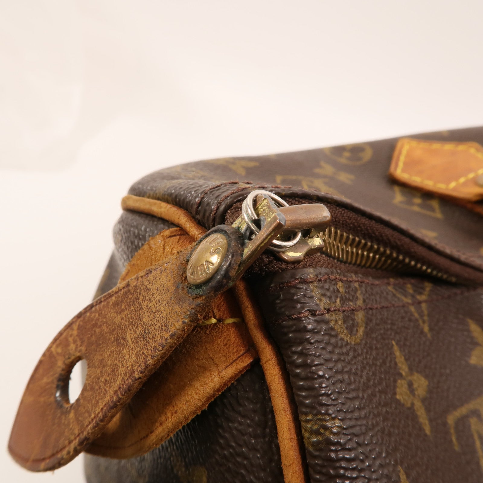 LOUIS VUITTON Monogram Speedy 35金扣手挽袋