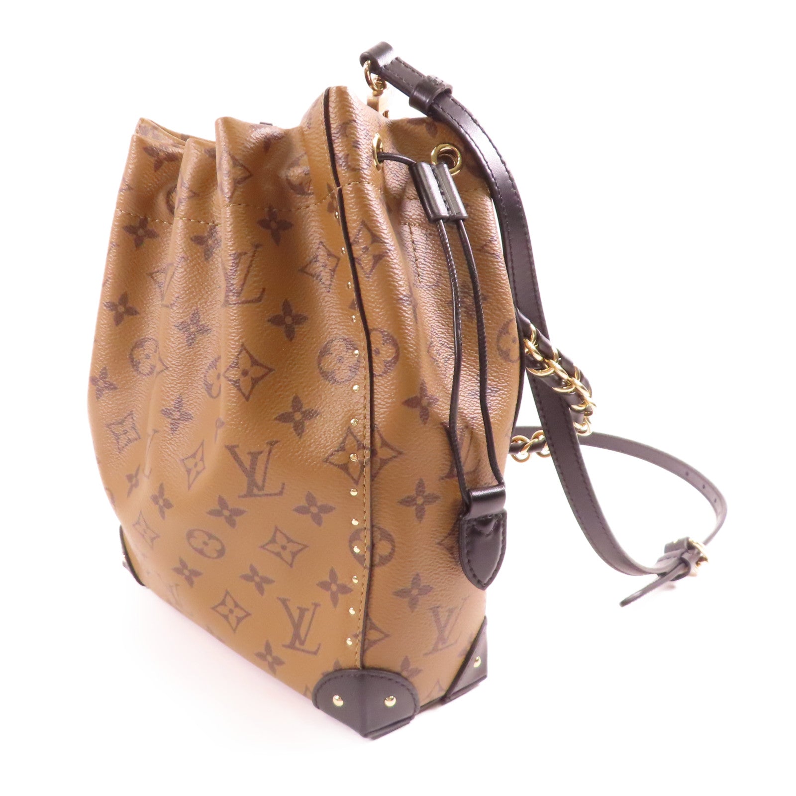 LOUIS VUITTON Monogram Reverse Noe Trunk PM手挽肩背兩用袋