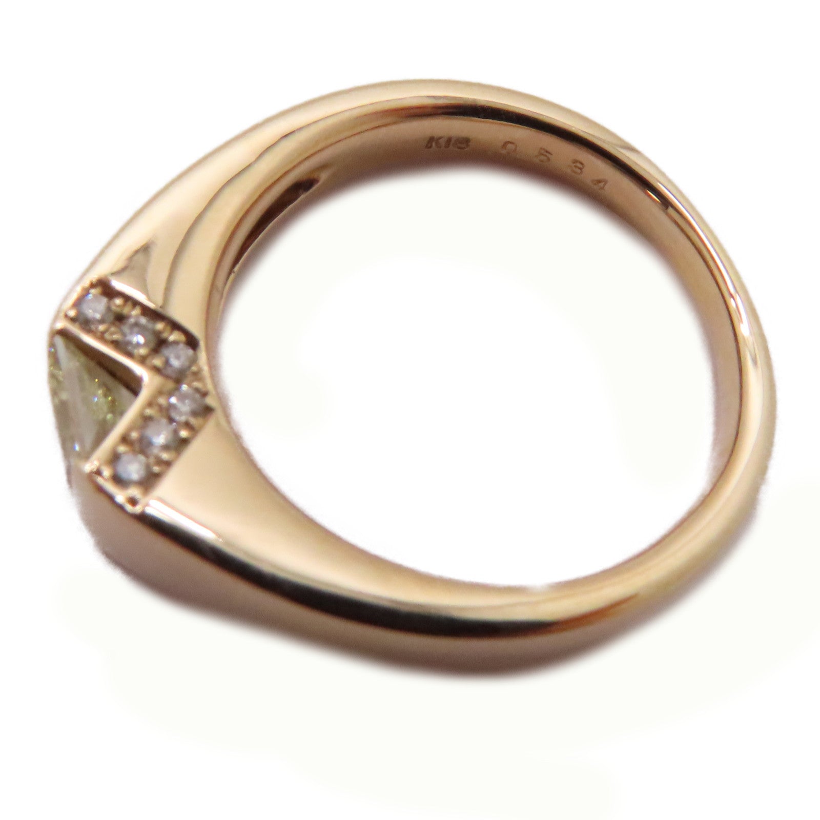 JEWELRY 【激減優惠】18K玫瑰金Diamond Ring 0.534ct/0.10ct鑽石戒指US#7.5