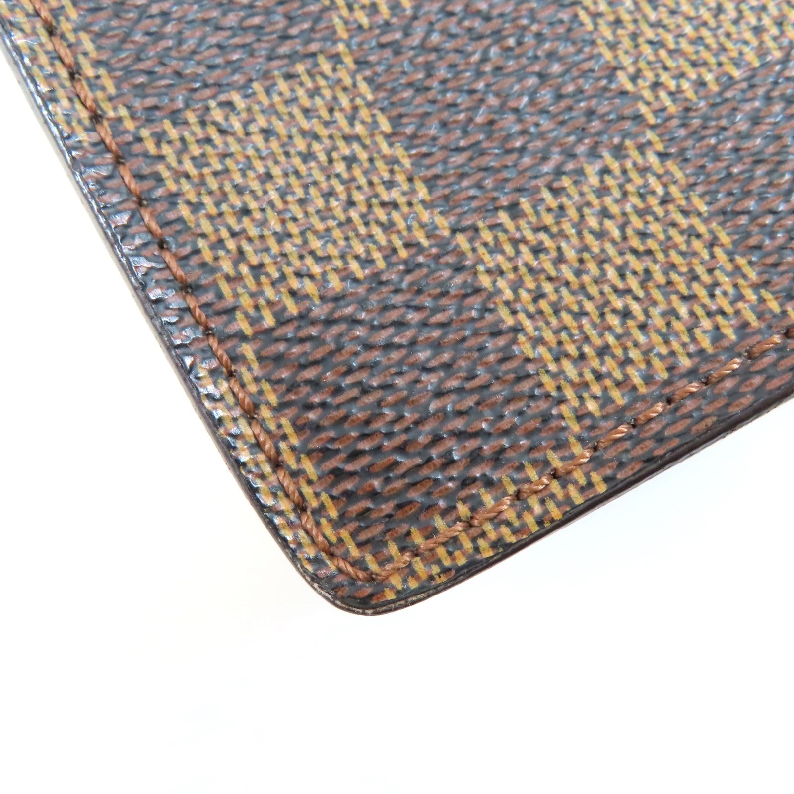 LOUIS VUITTON Damier Venice PM金扣手挽袋棕色