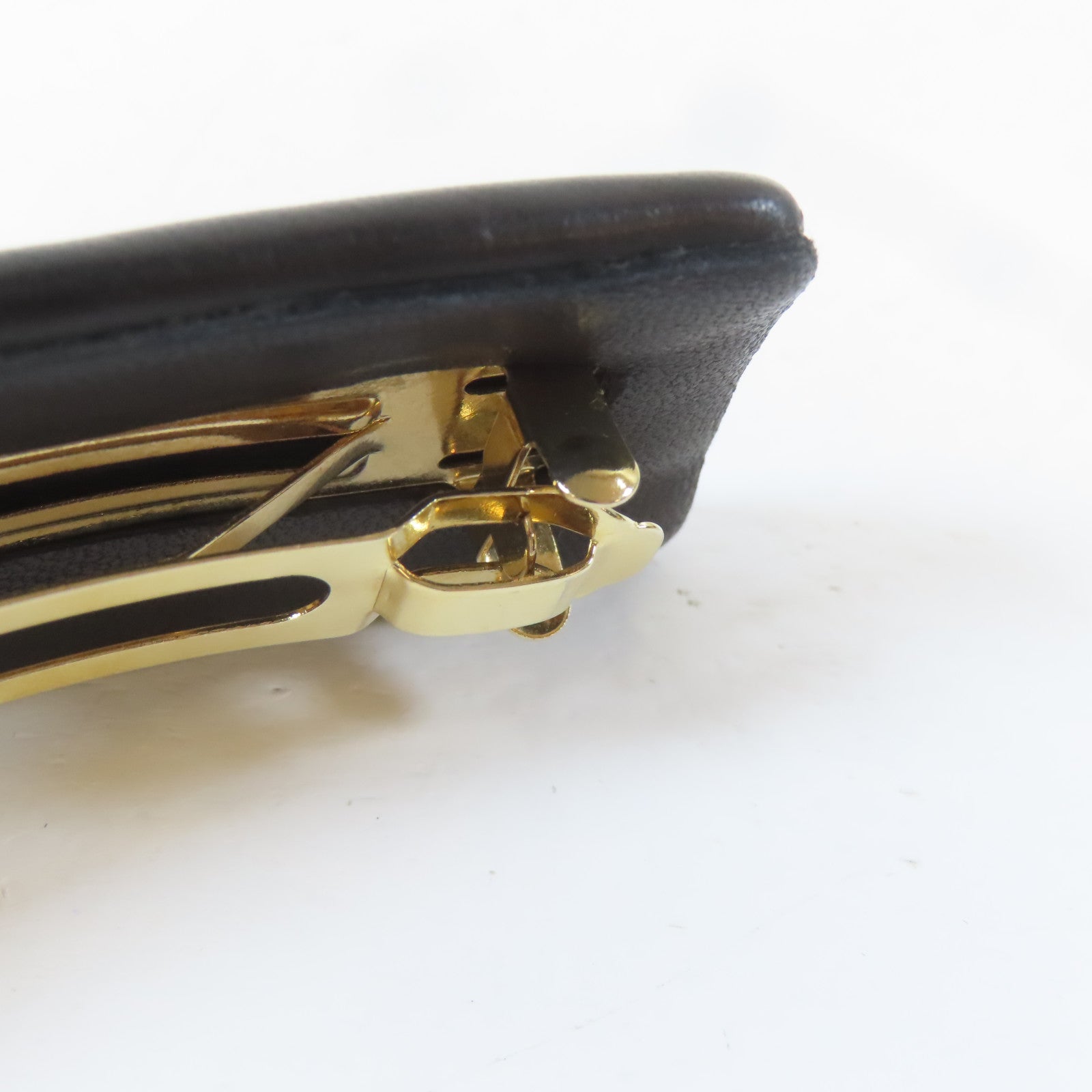 CHANEL 羊皮皮革Hair Clip髮夾黑色