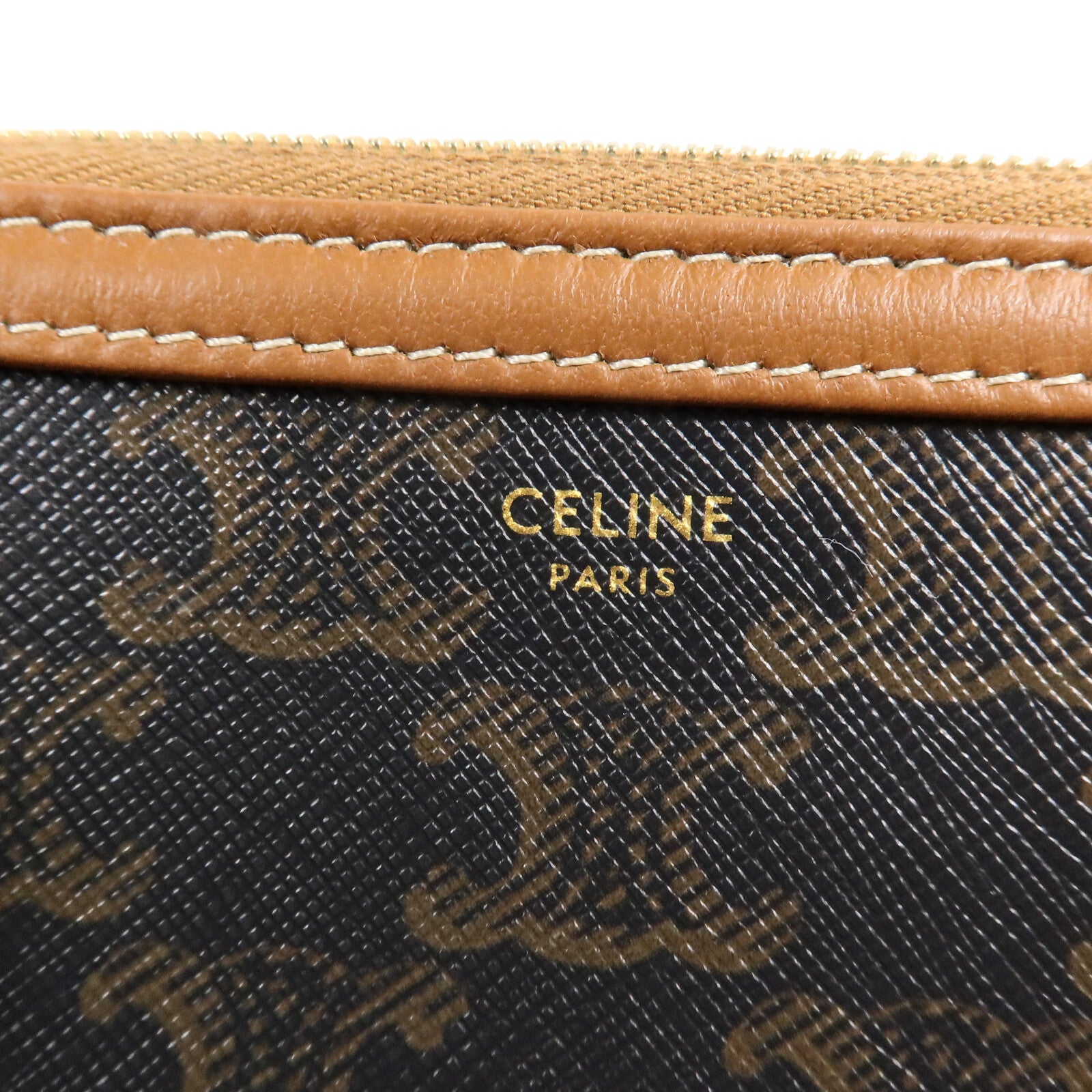 CELINE 塗層帆布Clutch On Chain肩背袋