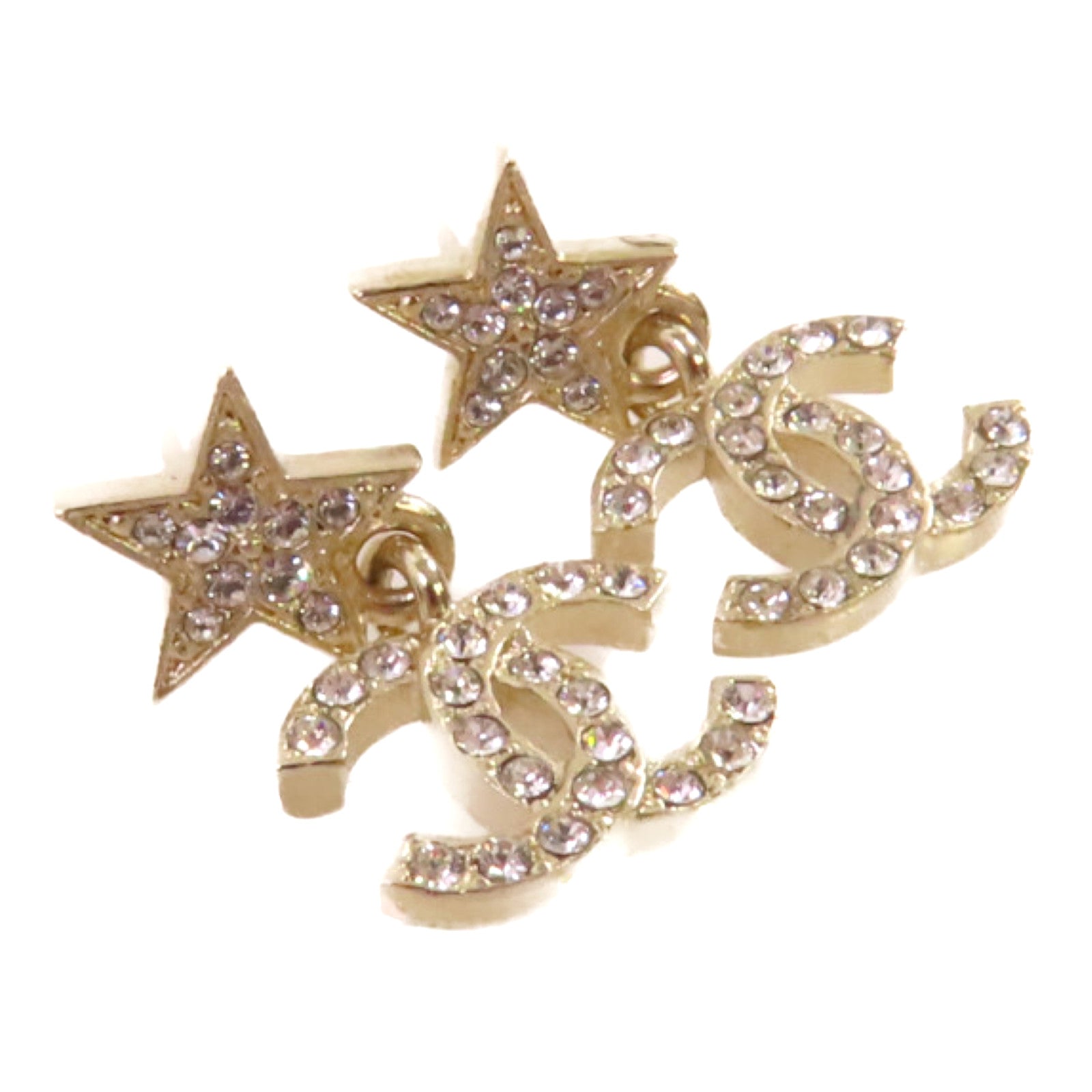 CHANEL 金屬CC Star Earrings耳環