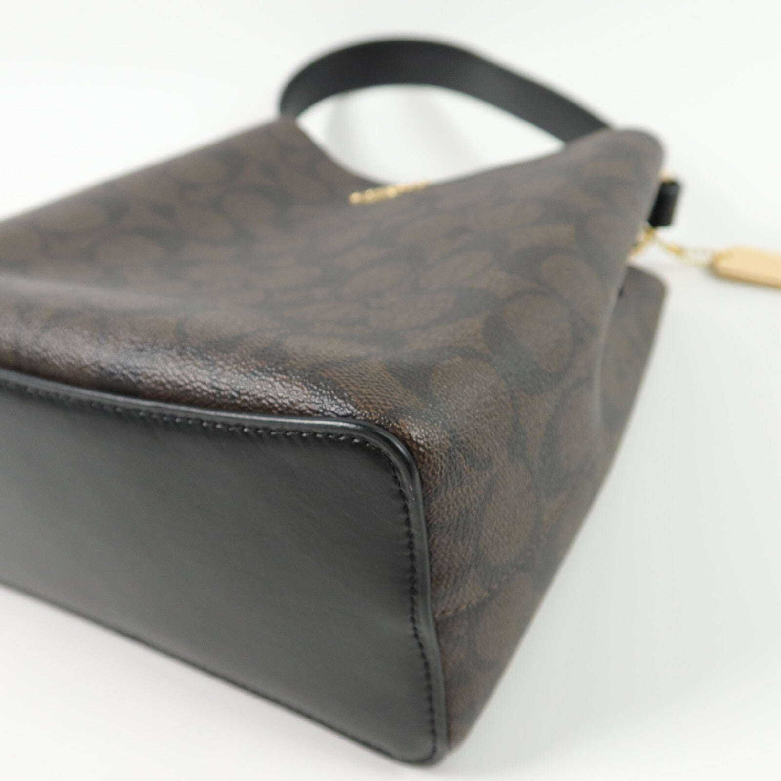 COACH 塗層帆布Town Bucket Small手挽肩背兩用袋