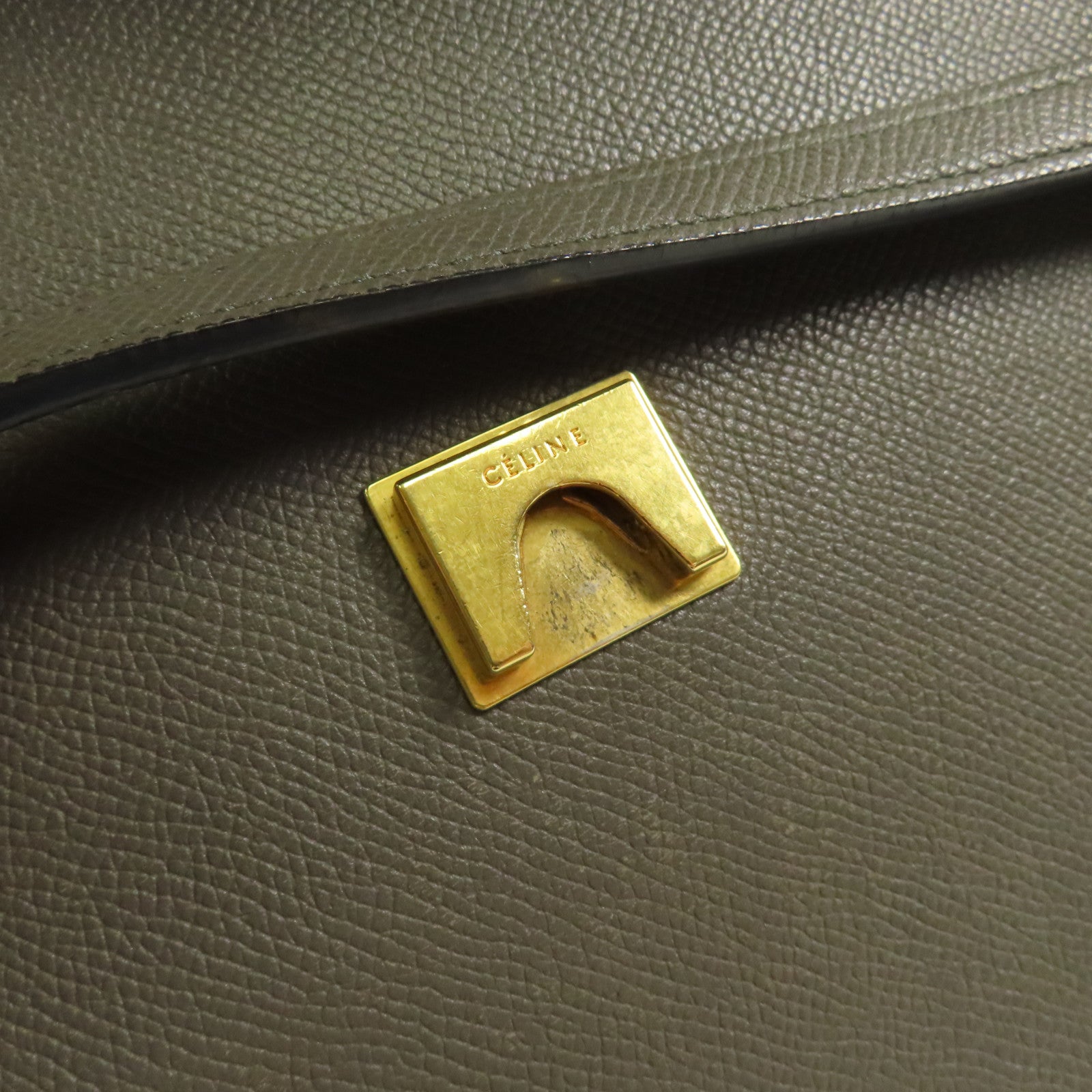 CELINE 牛皮皮革Mini Belt Bag金扣手挽肩背兩用袋