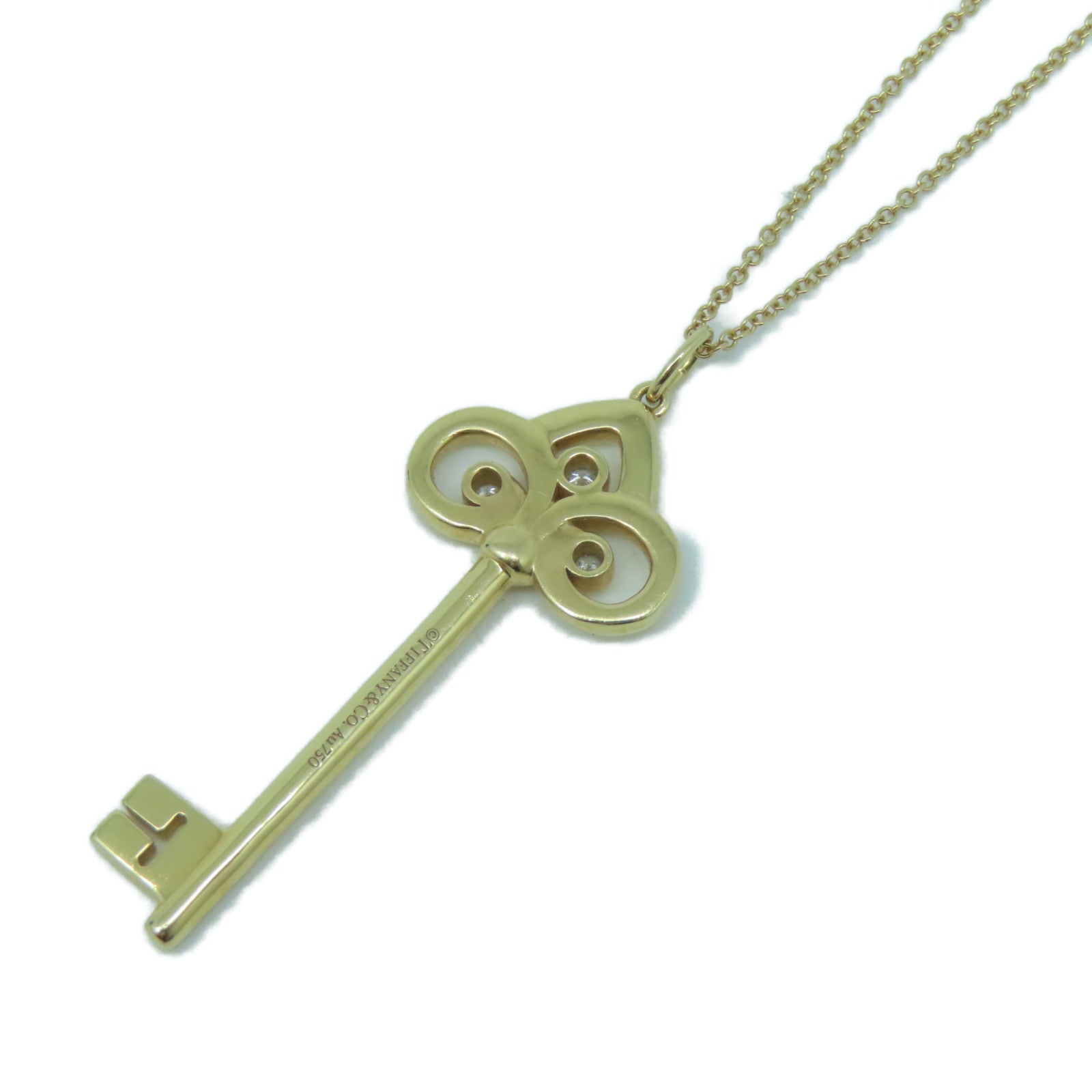 TIFFANY＆CO 【激減優惠】18K黃金Keys Fleur Necklace項鍊