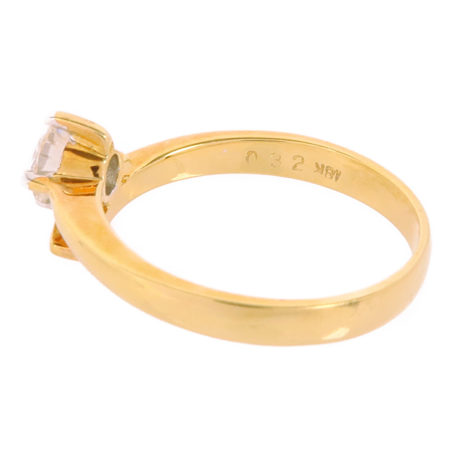 JEWELRY 【激減優惠】18K黃金Diamond Ring鑽石戒指US#5.5