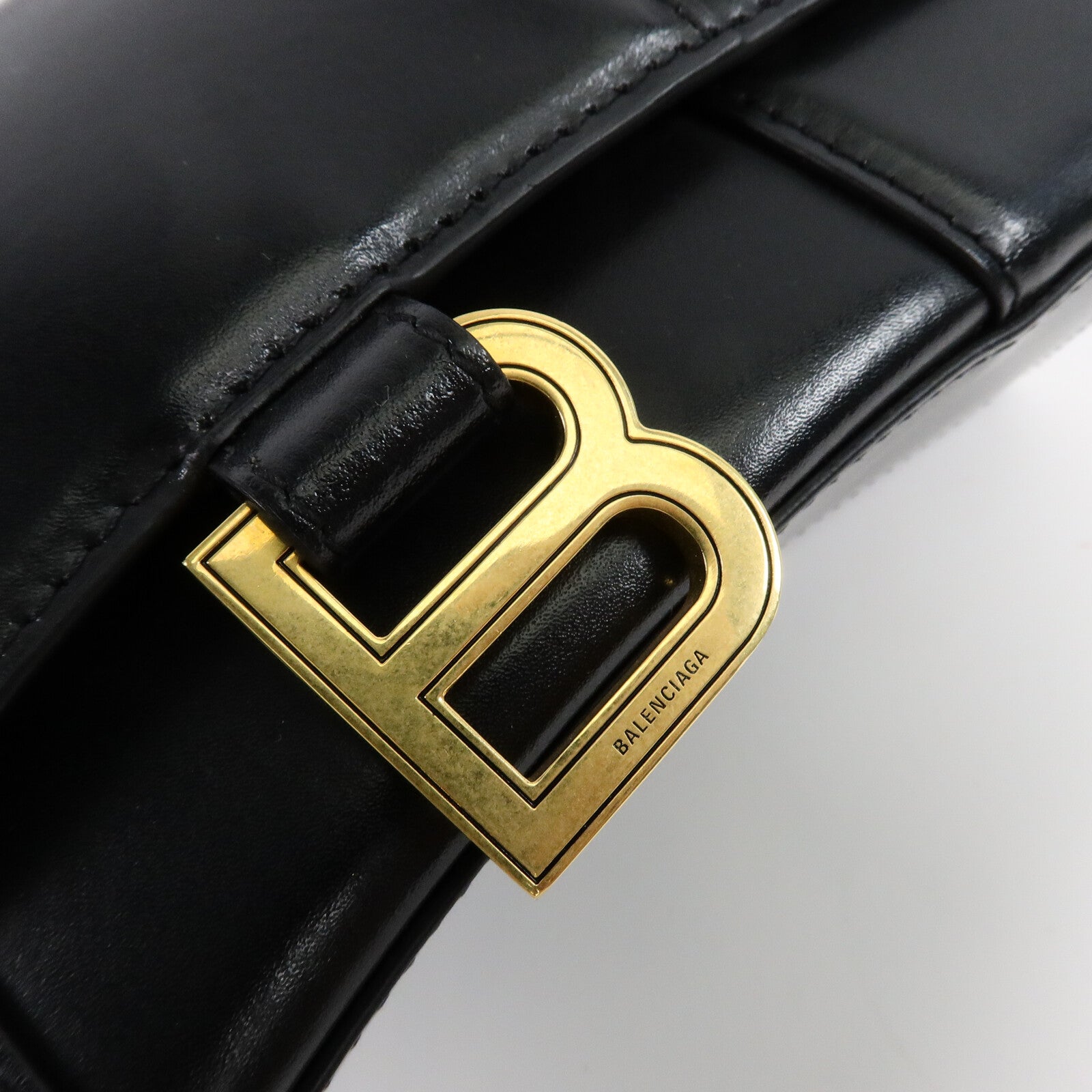 BALENCIAGA 牛皮皮革Hourglass XS手挽肩背兩用袋