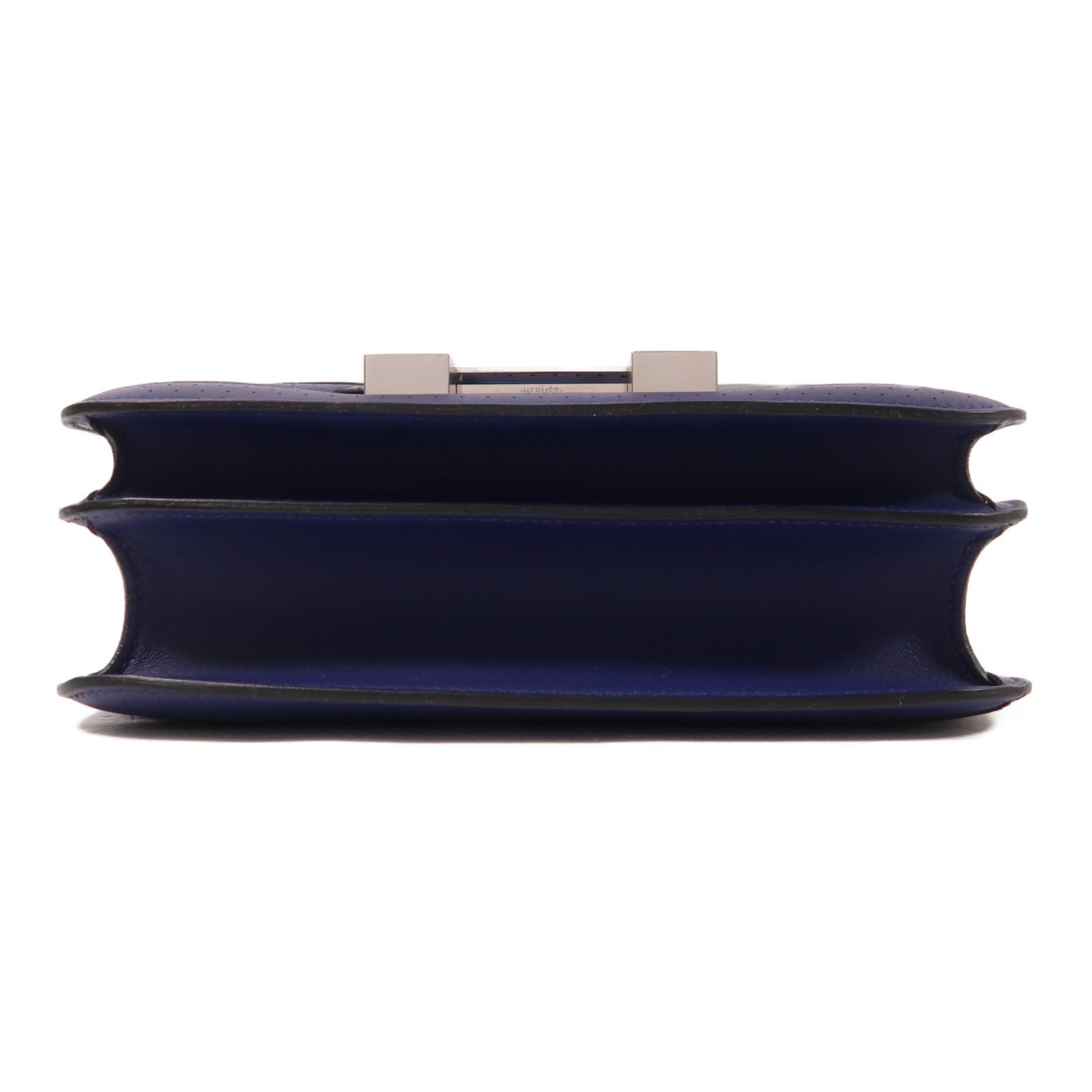 HERMES 鱷魚皮革/蜥蝪皮革/Swift皮革Constance 24銀扣肩背袋Lizard Blue Encre/Blue Zellige/Vert Cypress/Blue Nuit/Bleu de Malte