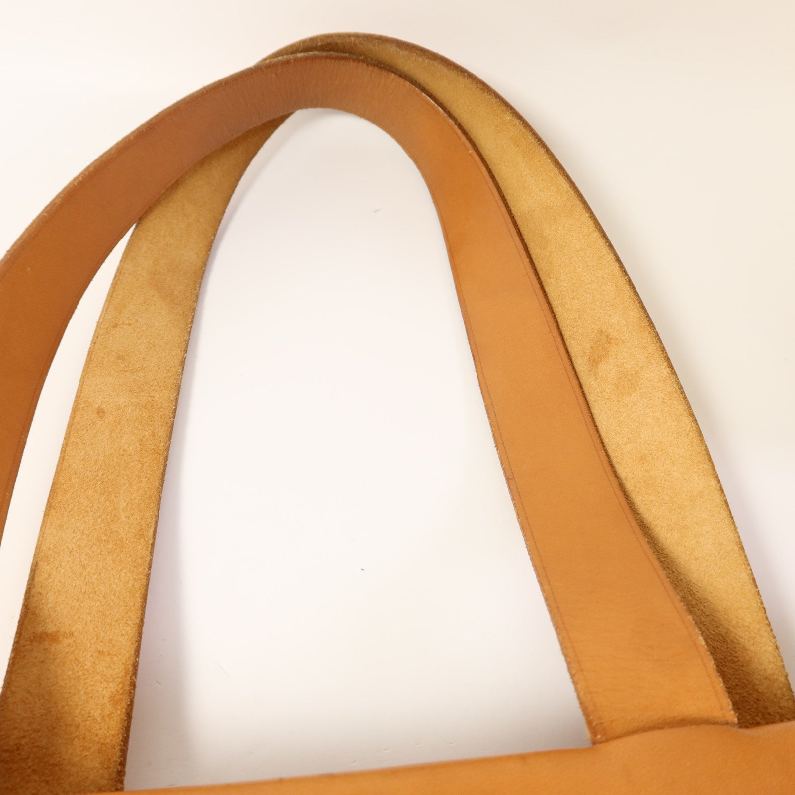 HERMES 帆布/皮革Kabas MM銀扣肩背袋