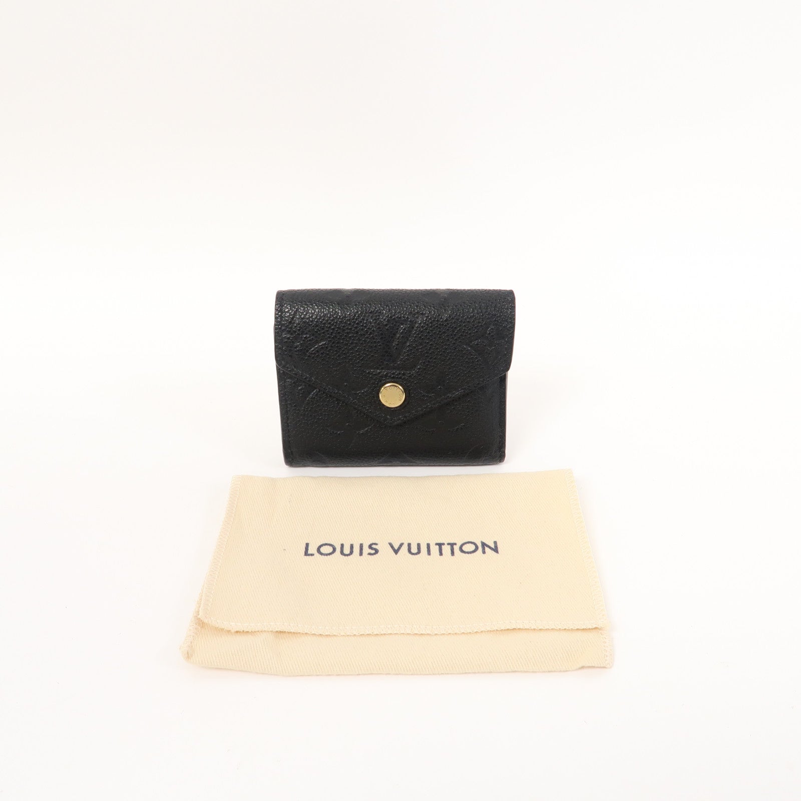 LOUIS VUITTON Monogram Empreinte Zoe Wallet金扣錢包黑色