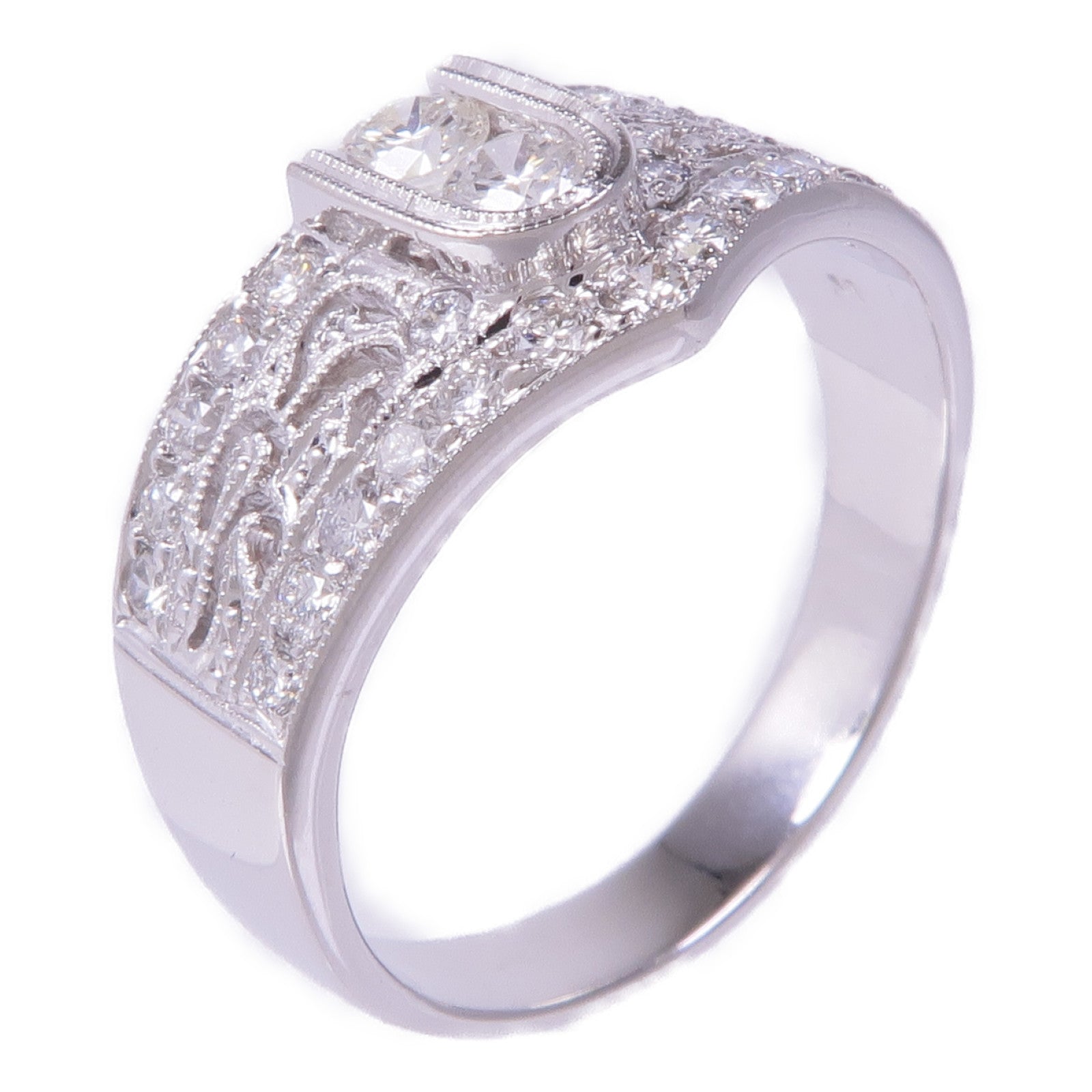 JEWELRY 【激減優惠】18K白金Diamond Ring鑽石戒指US#8.5