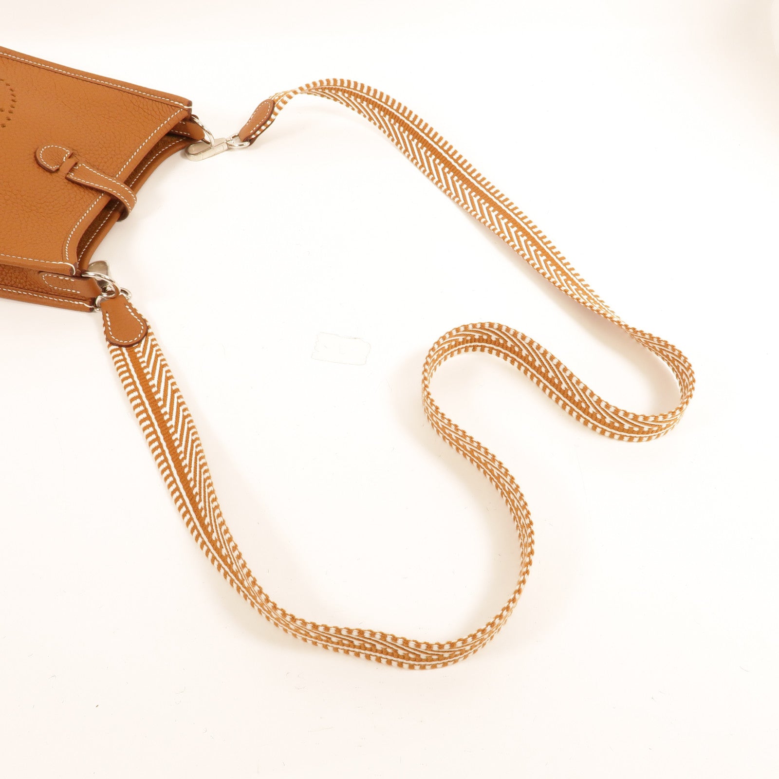 HERMES Clemence皮革Evelyne TPM肩背袋Gold