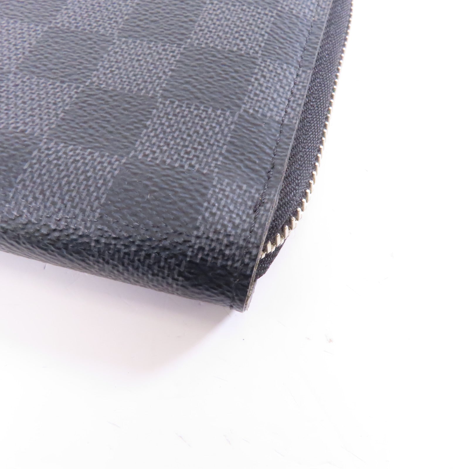 LOUIS VUITTON (PRICE DOWN) LV SHW Zippy Organizer Wallet N60111 Damier Graphite Black Grey