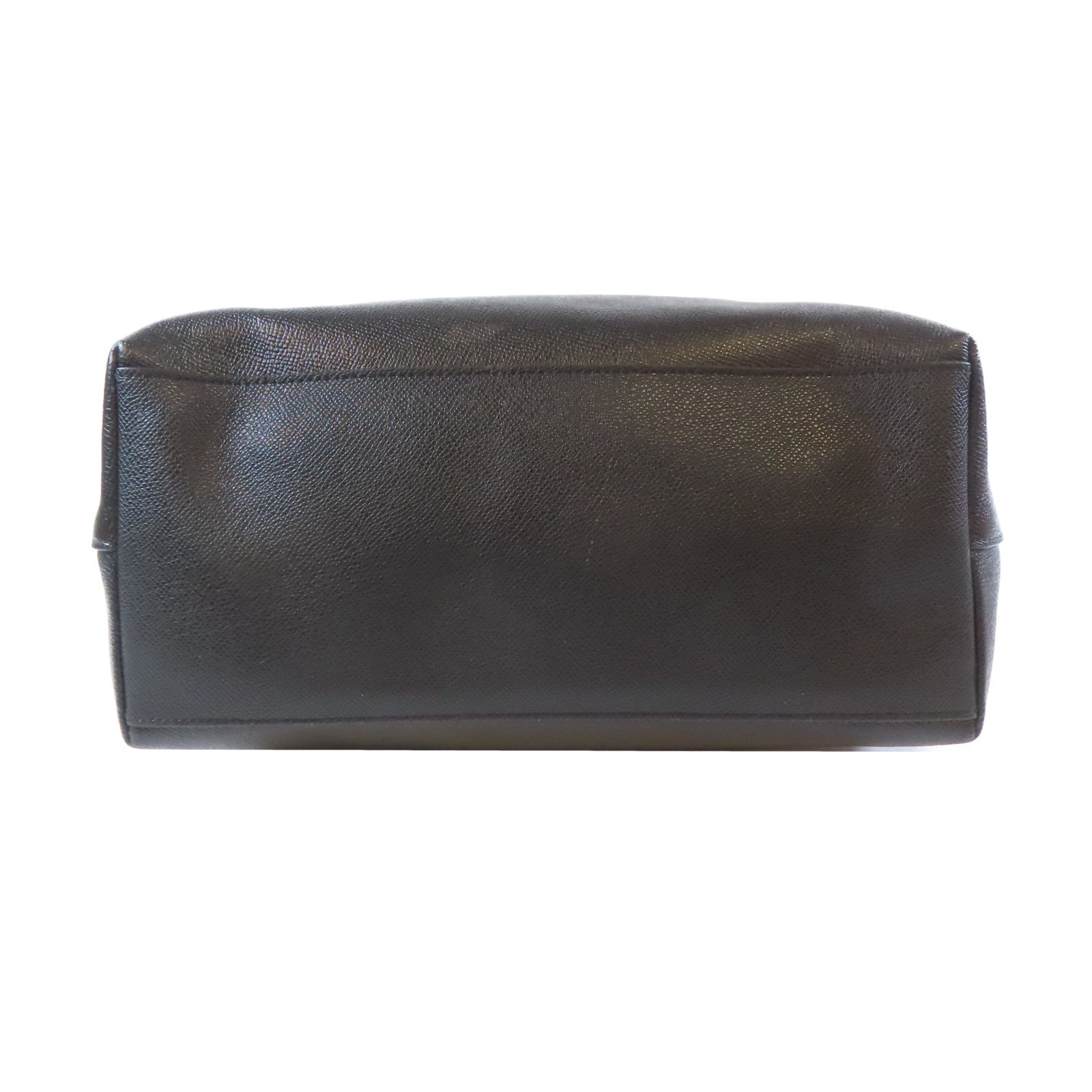 COACH 牛皮皮革Tote Bag金扣手挽袋黑色