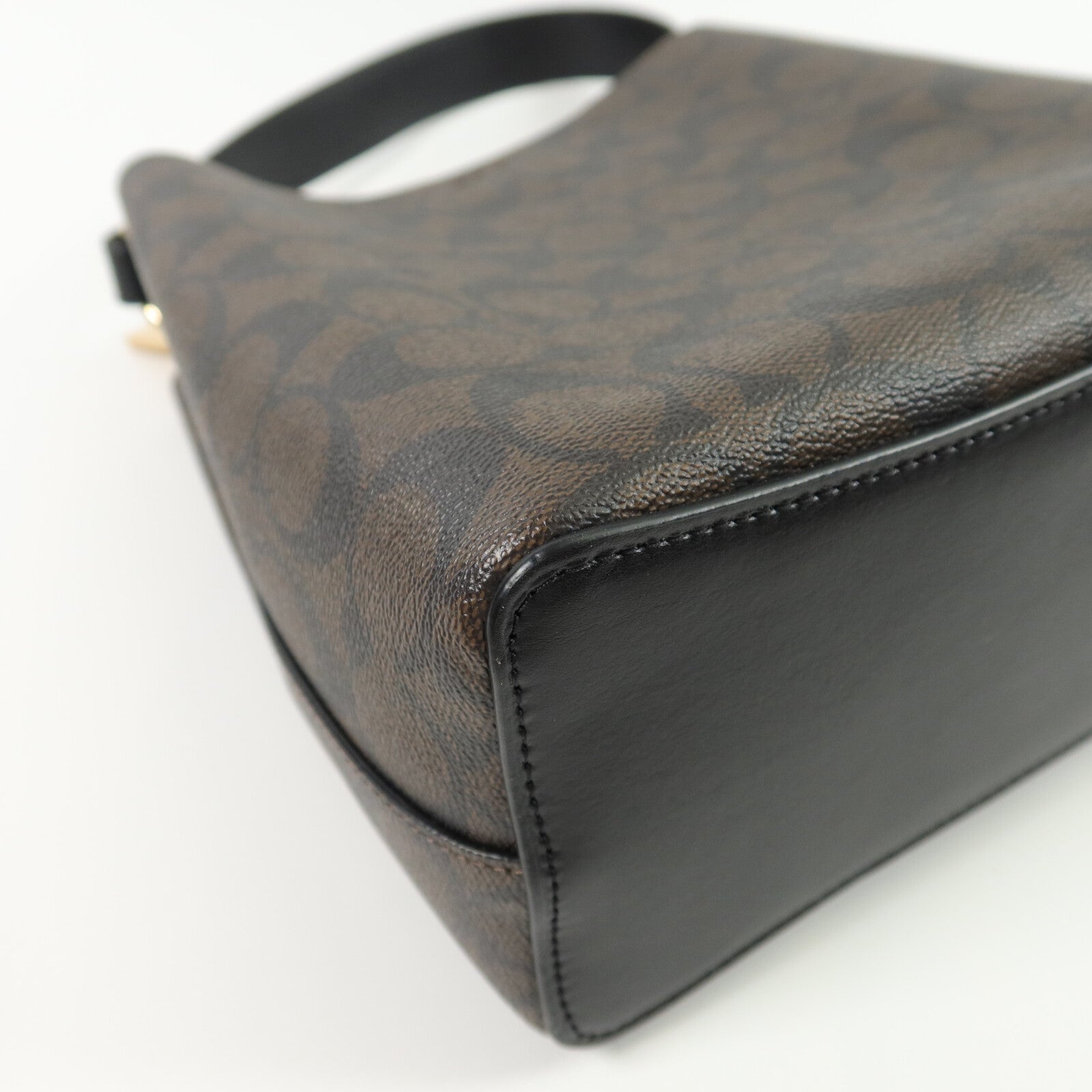 COACH 塗層帆布Town Bucket Small手挽肩背兩用袋