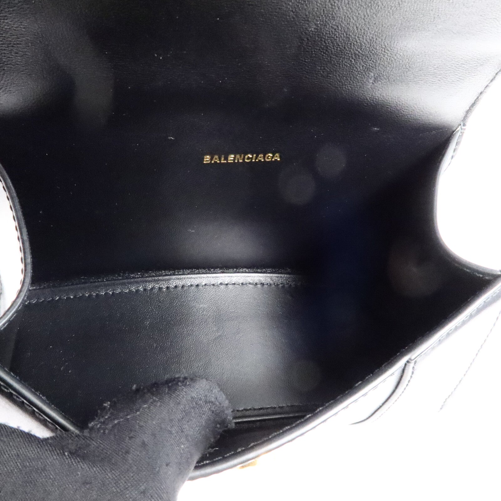 BALENCIAGA 牛皮皮革Hourglass XS手挽肩背兩用袋