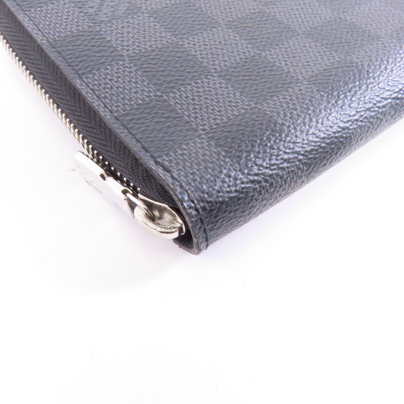 LOUIS VUITTON 【激減優惠】Damier Graphite Zippy Organizer Wallet銀扣長錢包黑色/灰色
