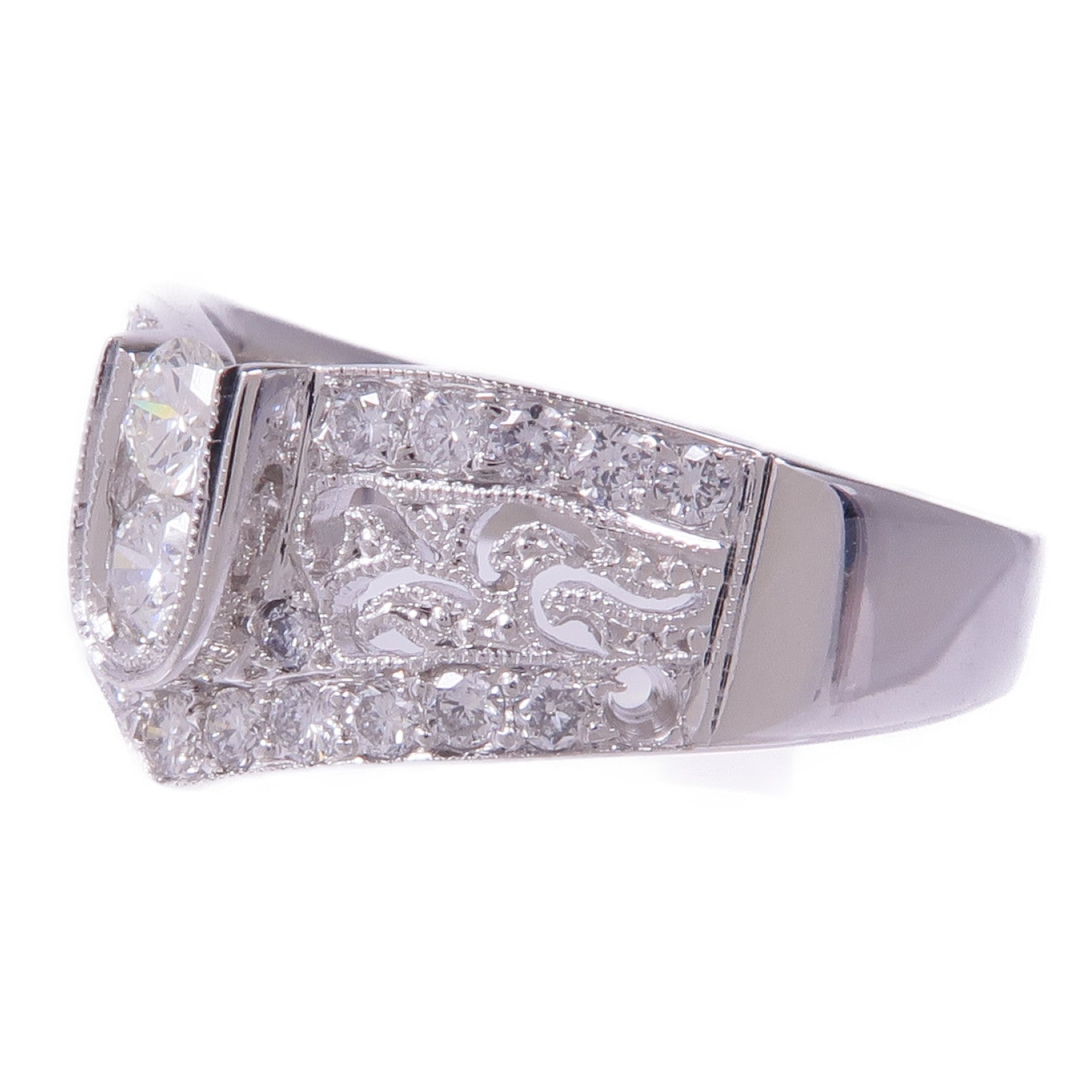 JEWELRY 【激減優惠】18K白金Diamond Ring鑽石戒指US#8.5