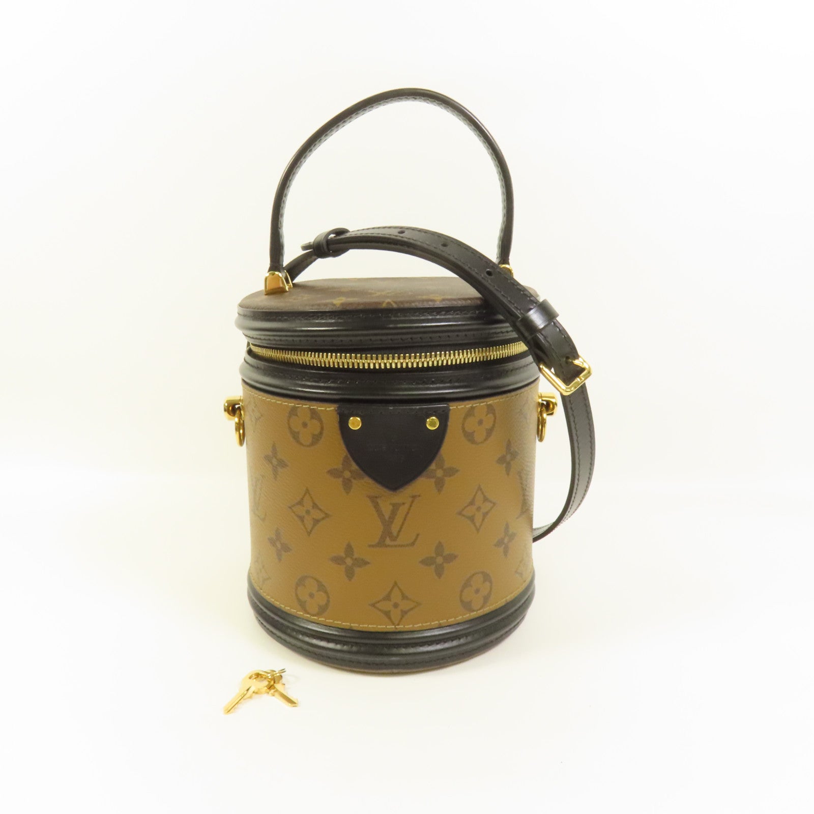 LOUIS VUITTON Monogram Reverse Cannes金扣手挽肩背兩用袋