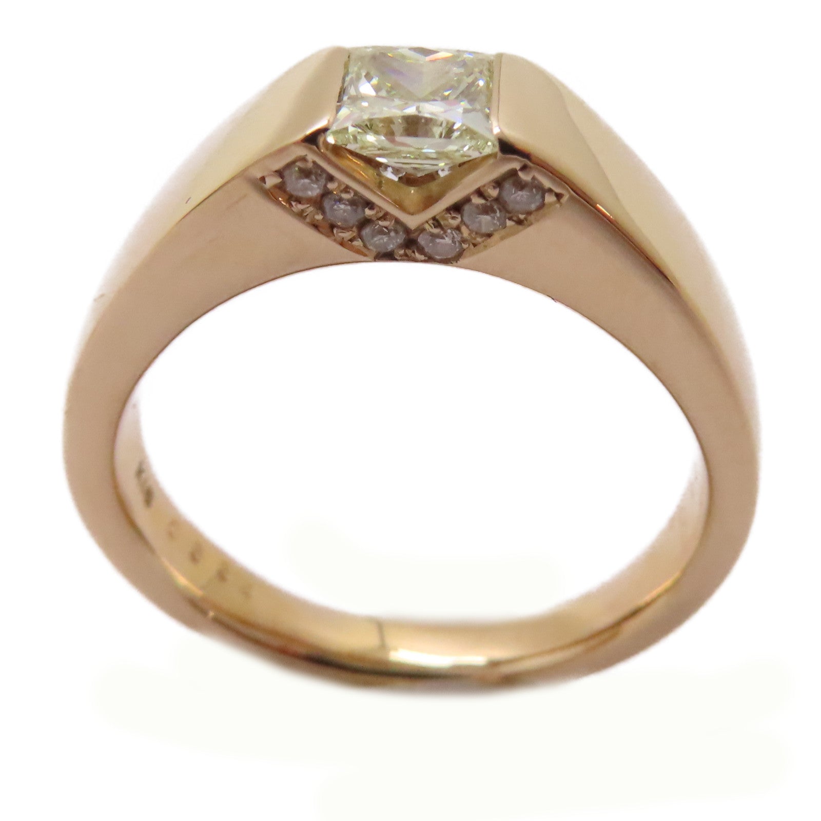 JEWELRY 【激減優惠】18K玫瑰金Diamond Ring 0.534ct/0.10ct鑽石戒指US#7.5