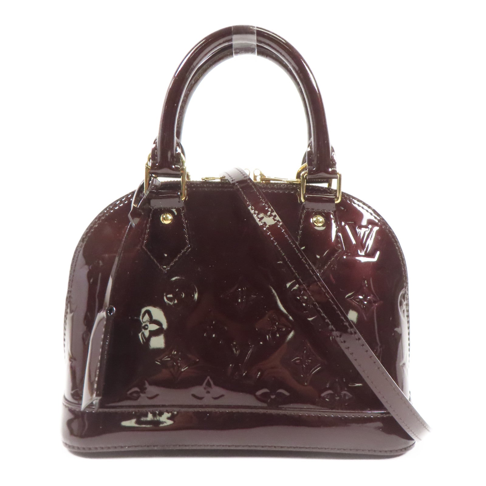 LOUIS VUITTON Vernis Alma BB金扣手挽肩背兩用袋