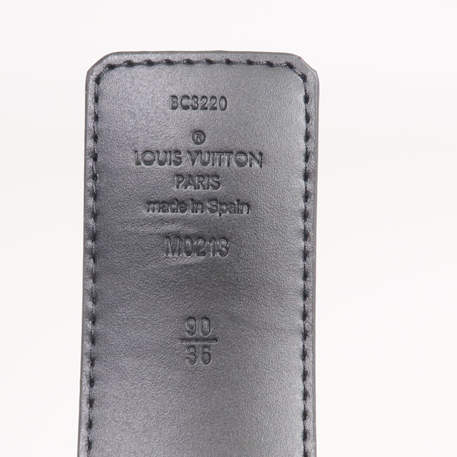 LOUIS VUITTON Damier Graphite/牛皮皮革Reversible Belt銀扣皮帶