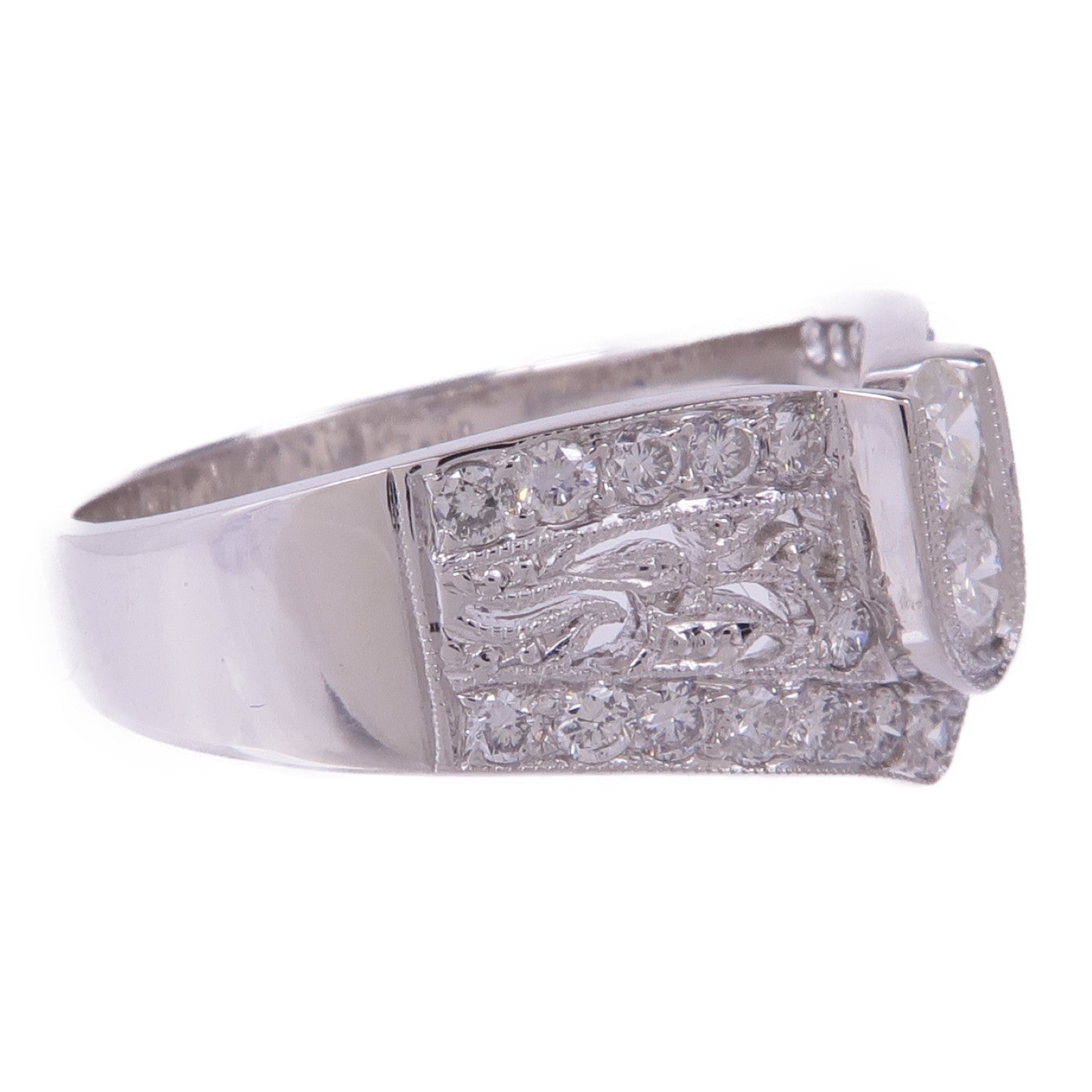 JEWELRY 【激減優惠】18K白金Diamond Ring鑽石戒指US#8.5