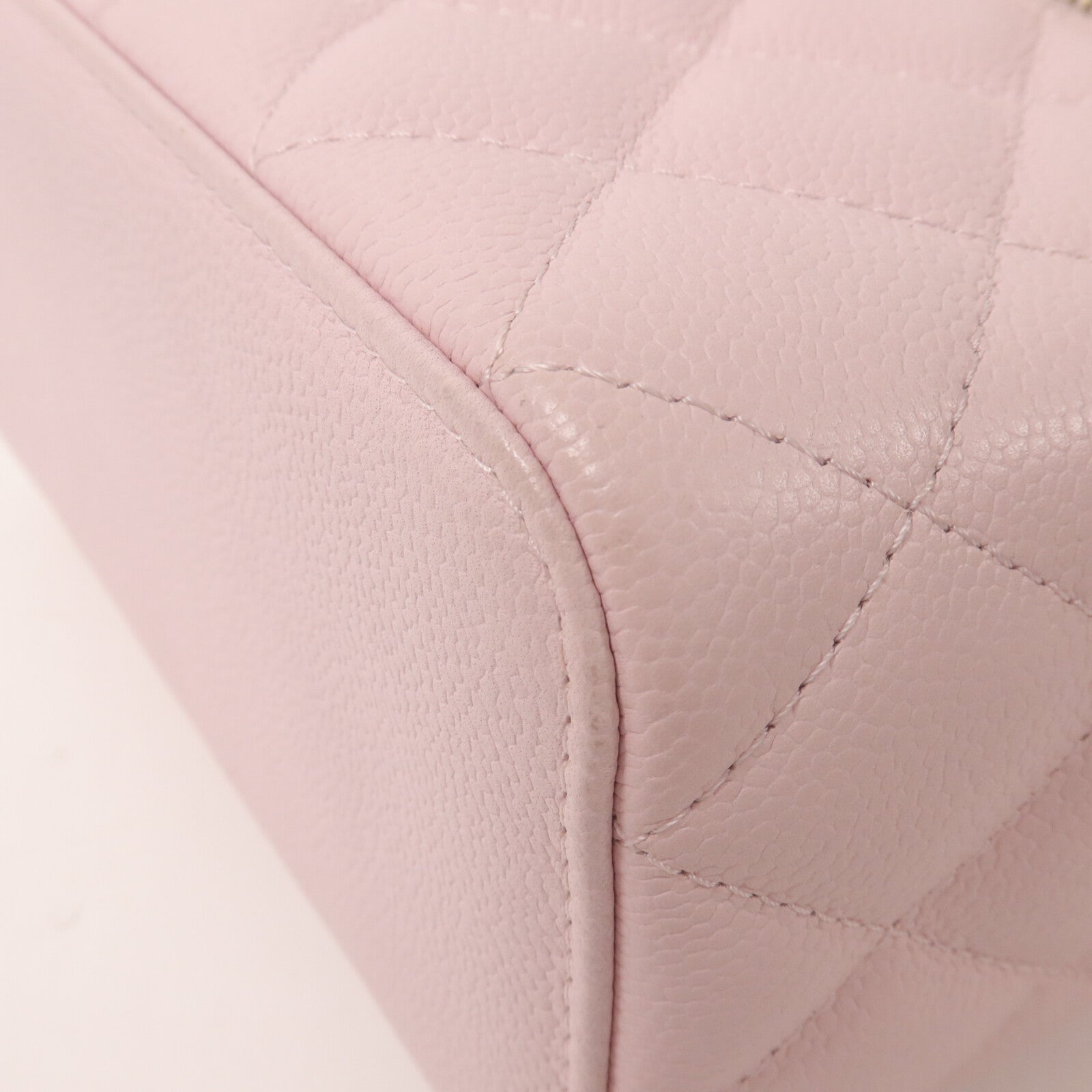 CHANEL 牛皮皮革Vanity Case鏈帶肩背袋
